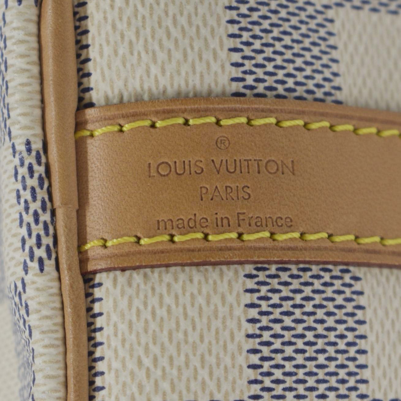 LOUIS VUITTON  25 Bandouliere Damier Azur Satchel Bag White