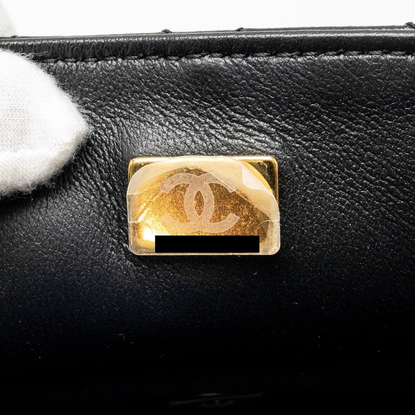 Chanel 23a Crystal Top Handle Flap Bag Shiny Lambskin Black L(microchip)