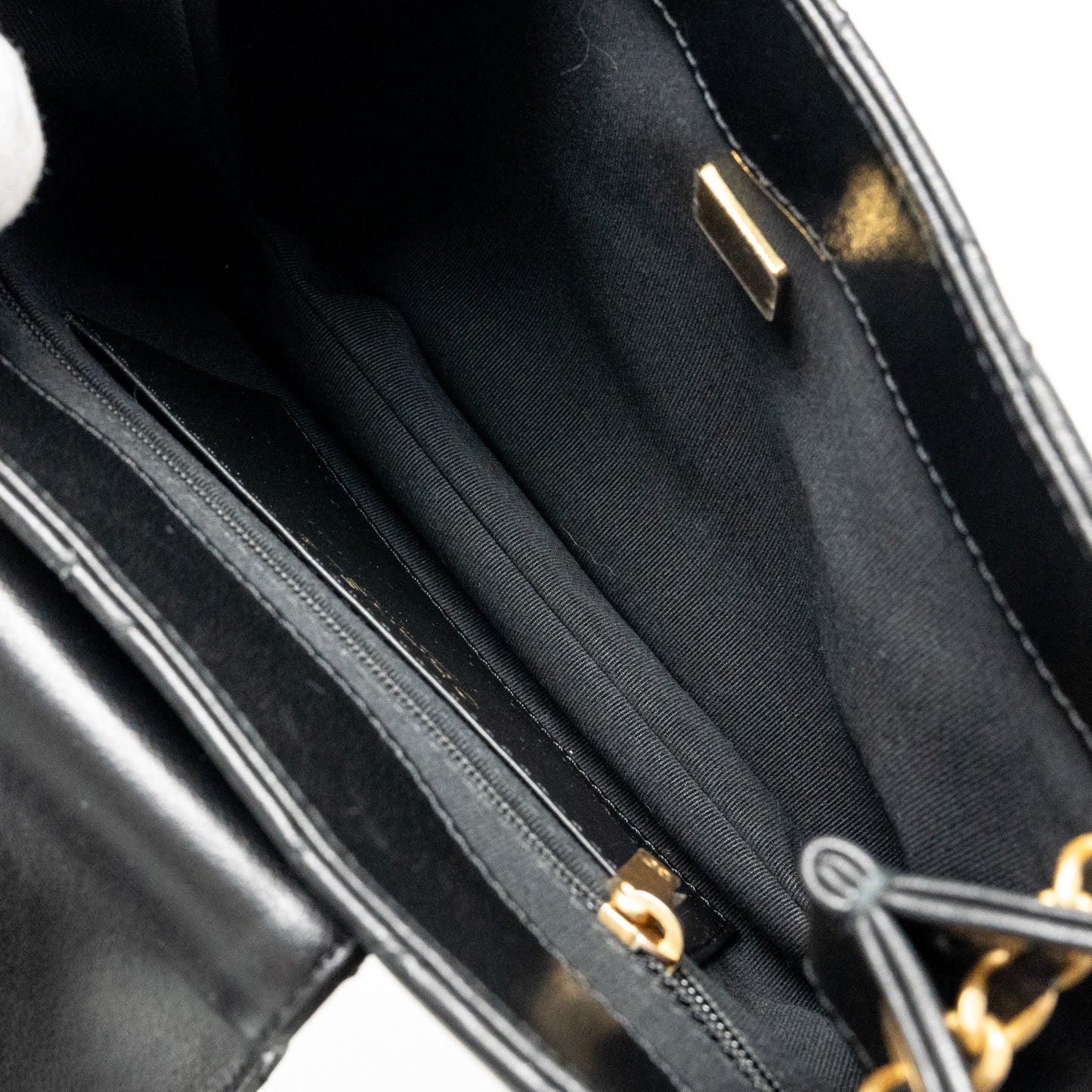 Chanel 24C Quilted Small Messenger Bag Black Lambskin  (Microchip)