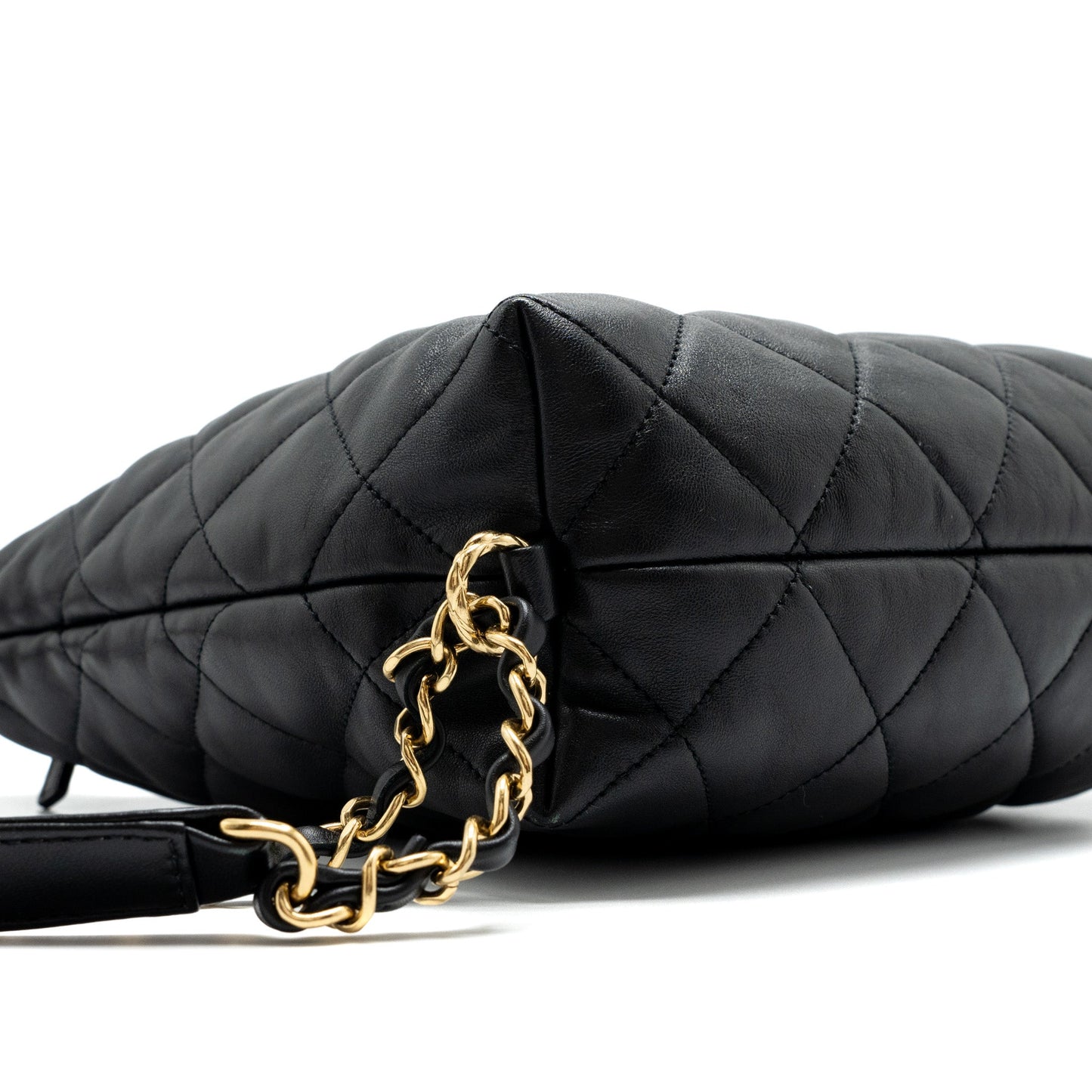 Chanel 22B Hobo Bag Lambskin Black Brushed  (Microchip)