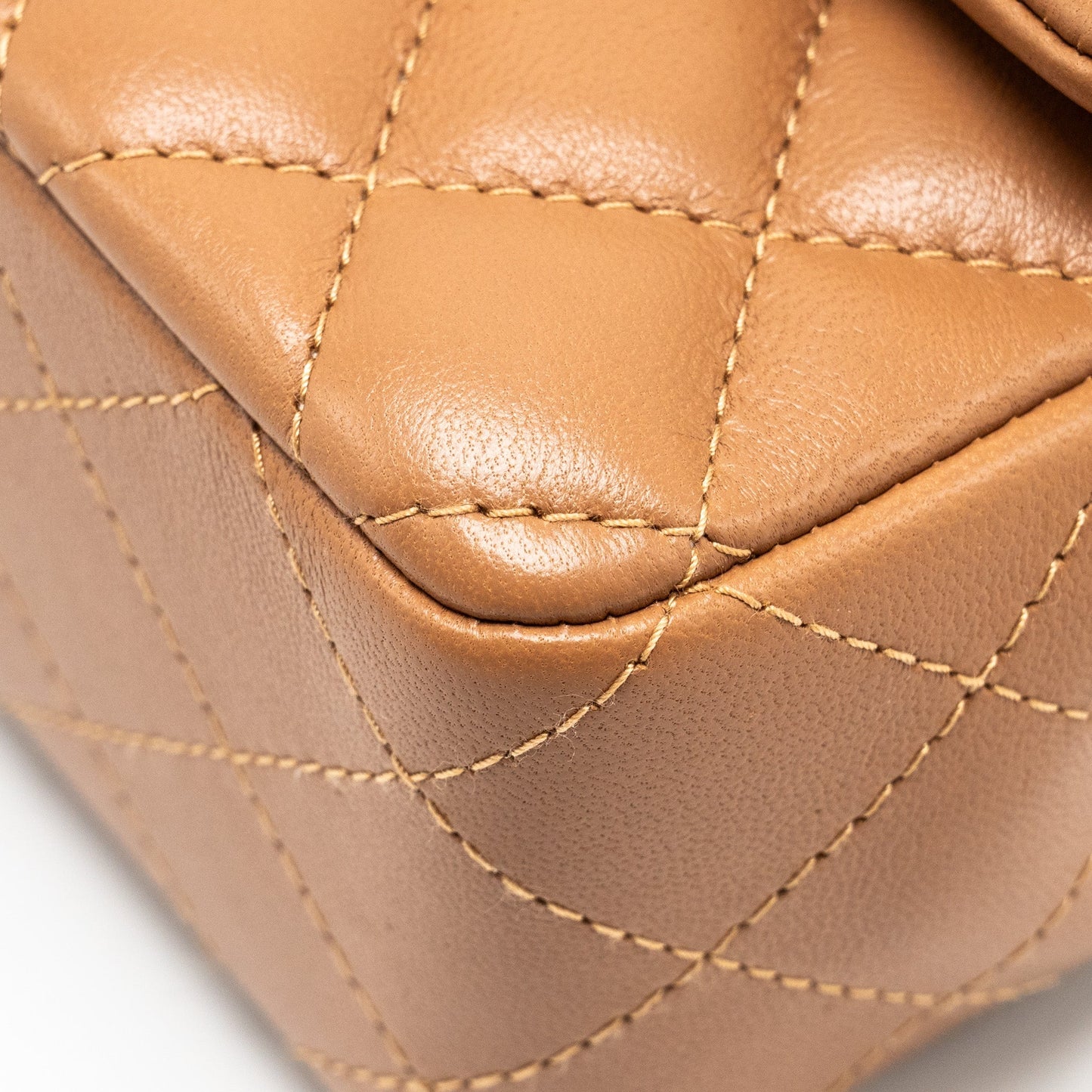 Chanel 22s Mini Rectangular Flap Bag Lambskin Caramel L (microchip)