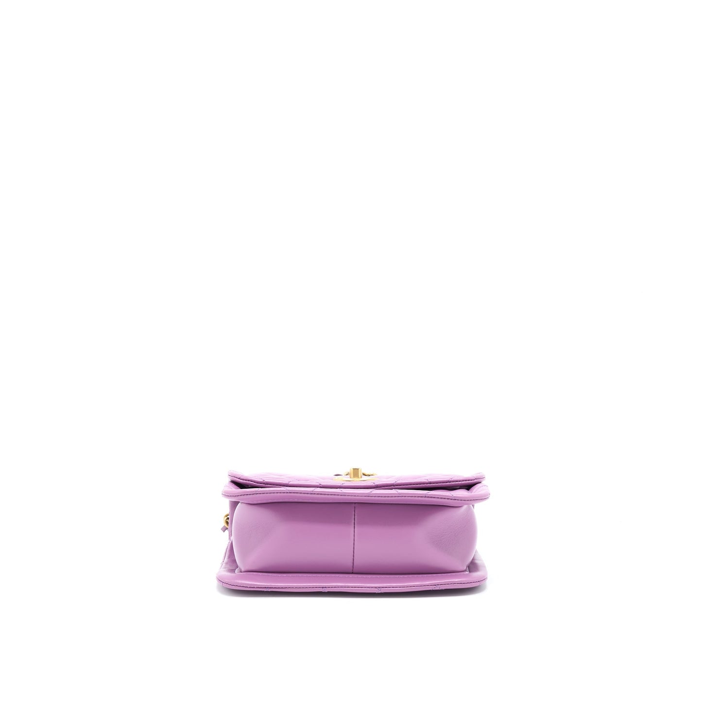 Chanel Square Flap Bag Lambskin Light Purple Brushed