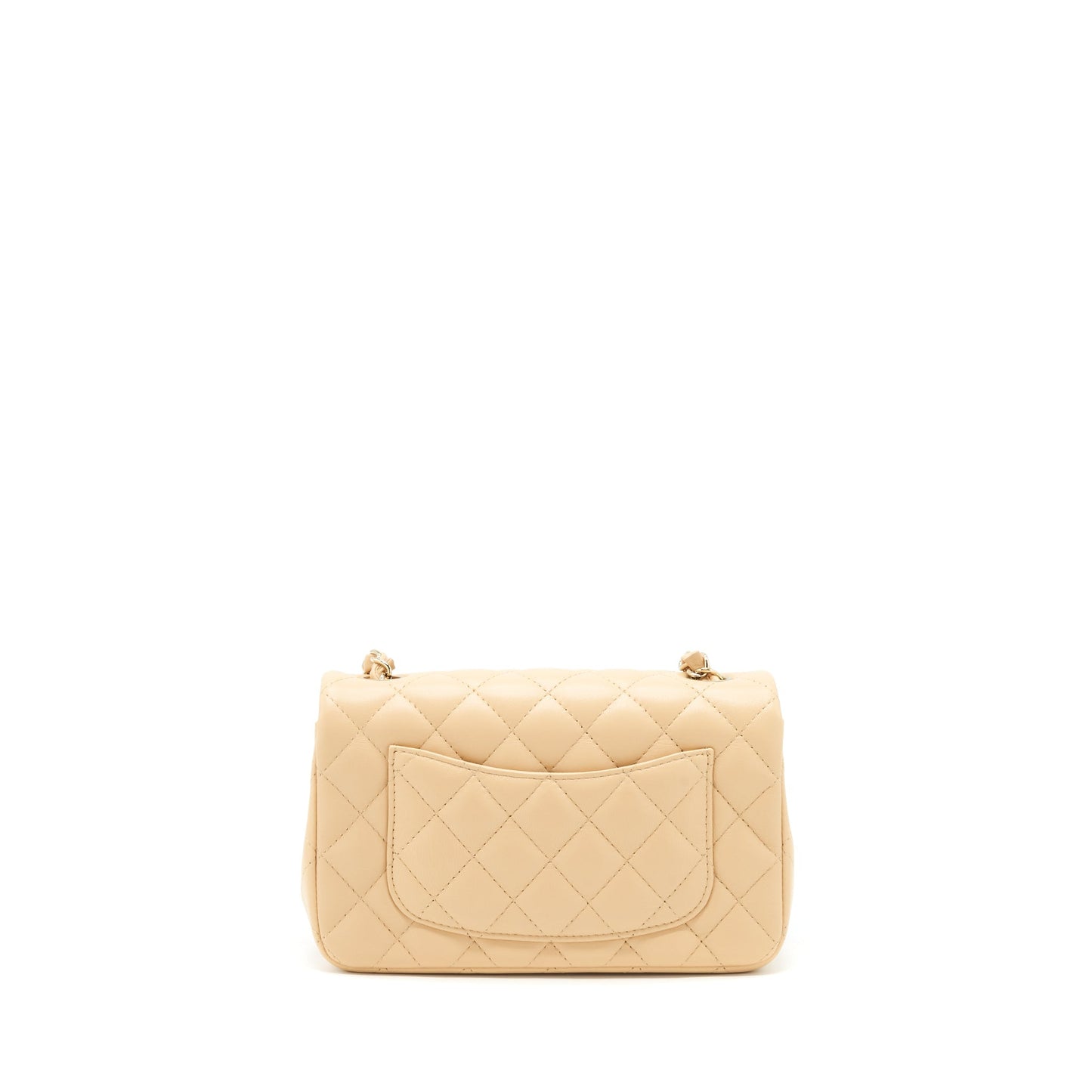 Chanel Mini Rectangular Lambskin Light Beige L