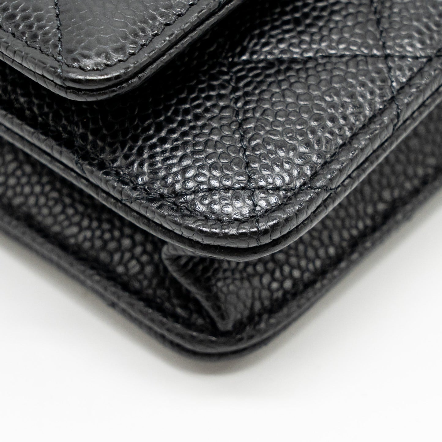 Chanel Classic Wallet On Chain Caviar Black  (Microchip)