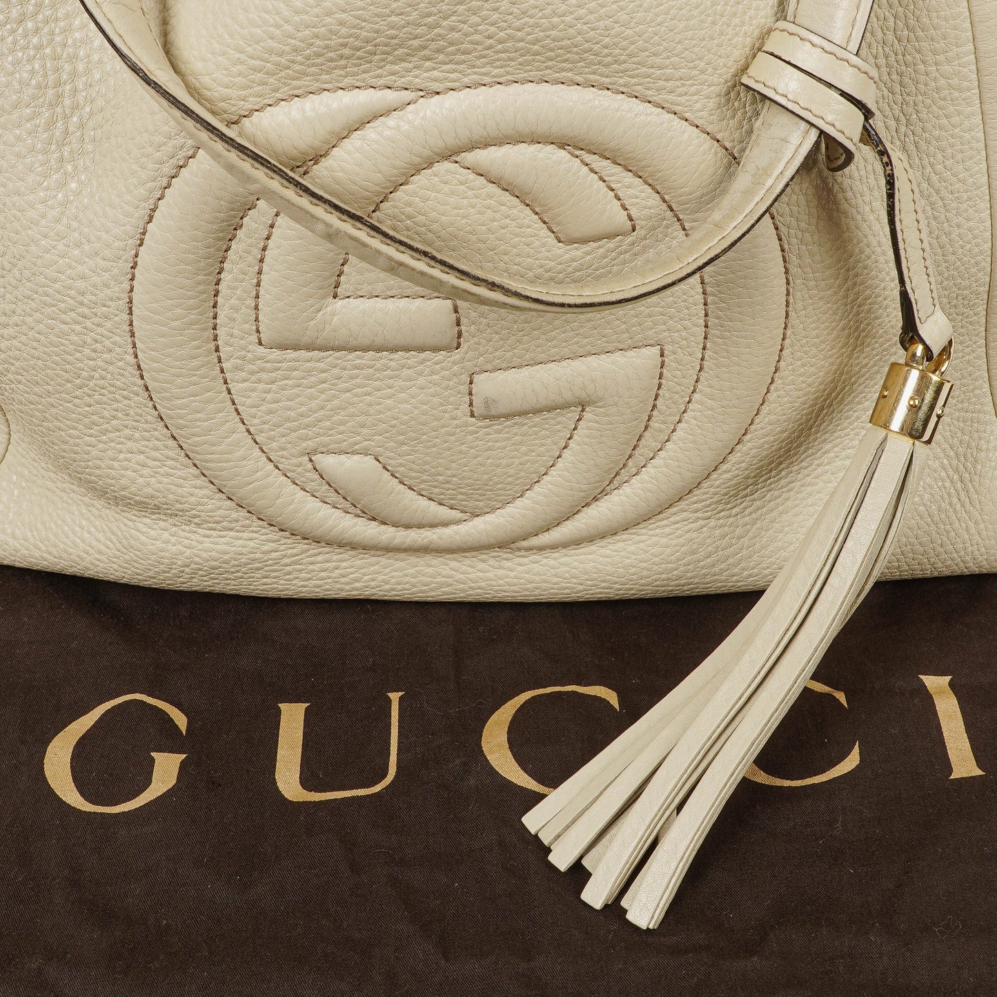Gucci Soho Neutral Leather Tote Bag