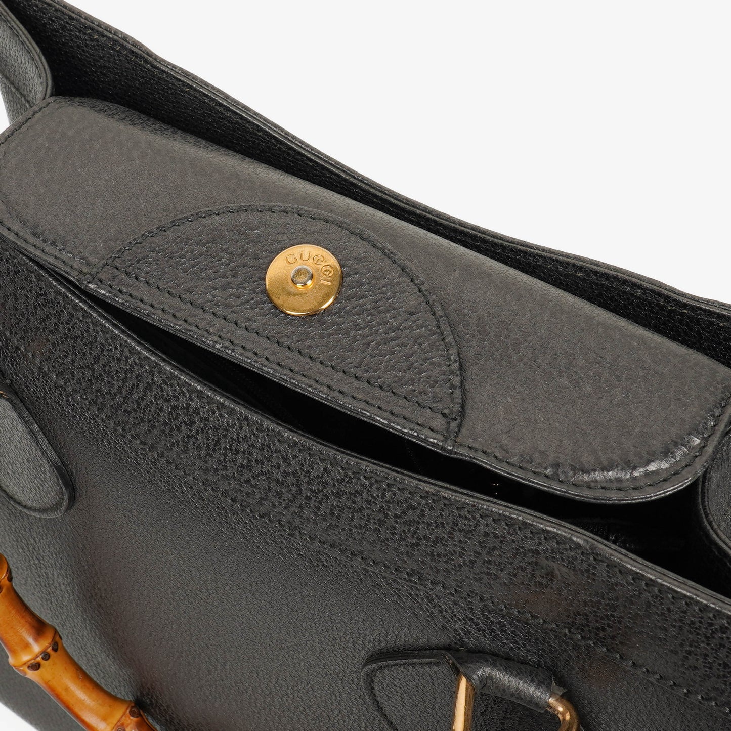 Gucci Vintage Diana Leather Bamboo Tote