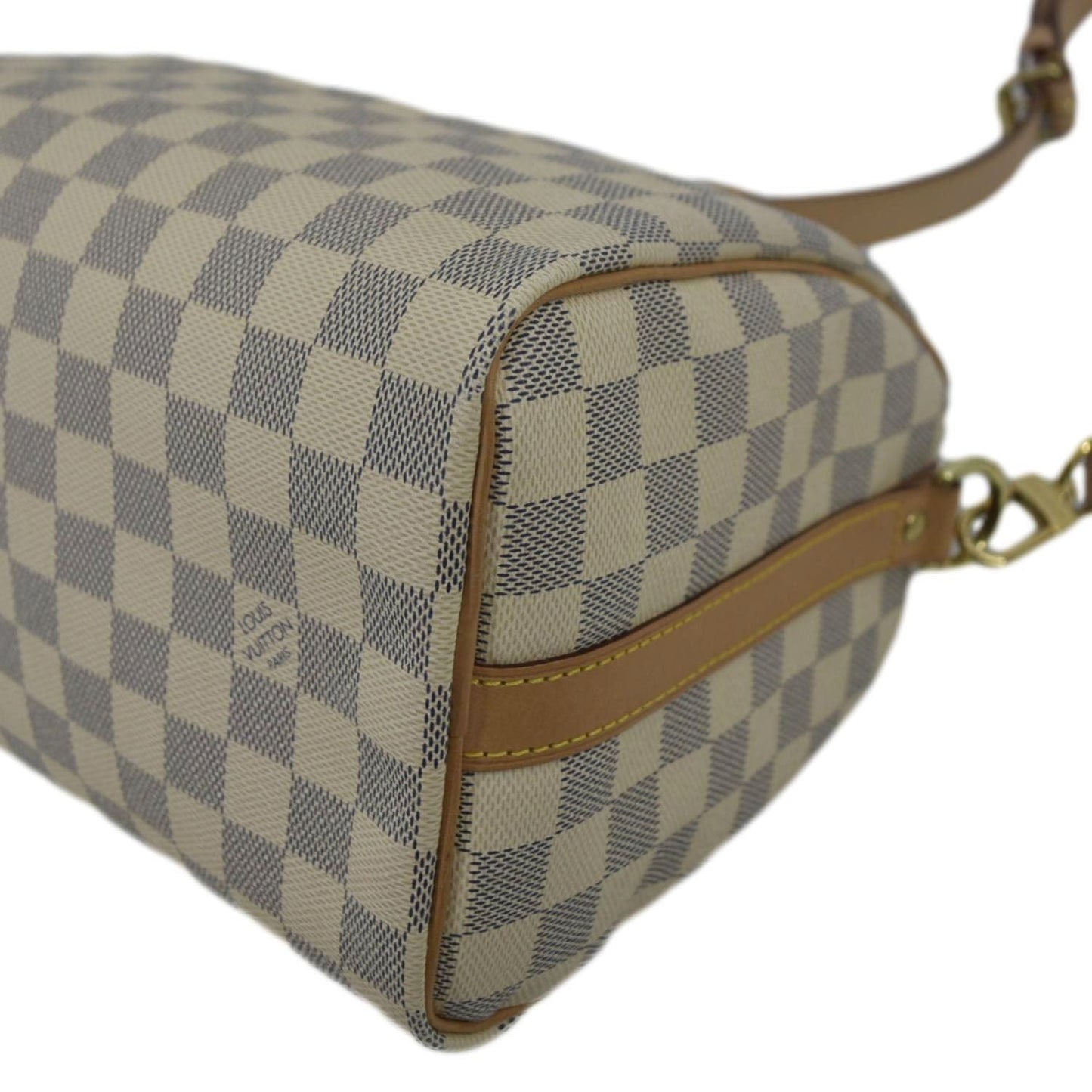 LOUIS VUITTON  25 Bandouliere Damier Azur Satchel Bag White