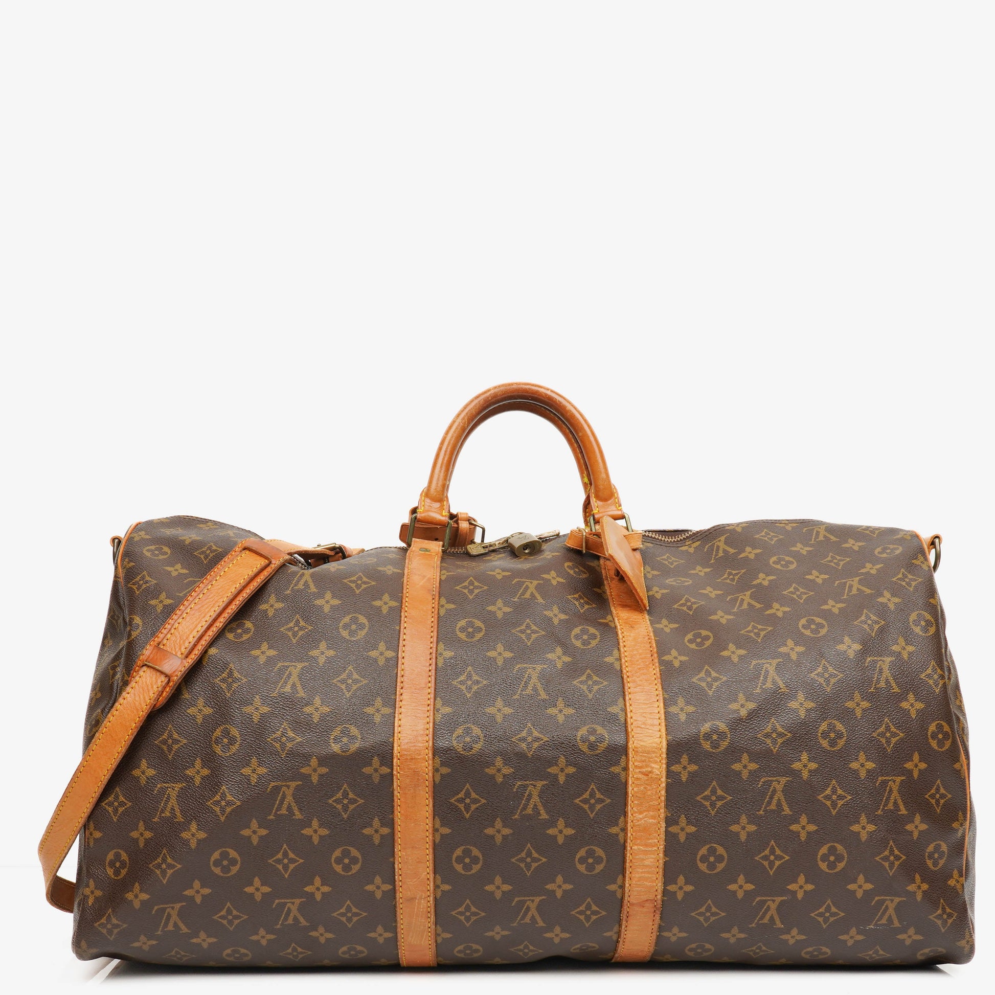 Louis Vuitton Keepall 60 Bandoulière Monogram Canvas Travel Bag