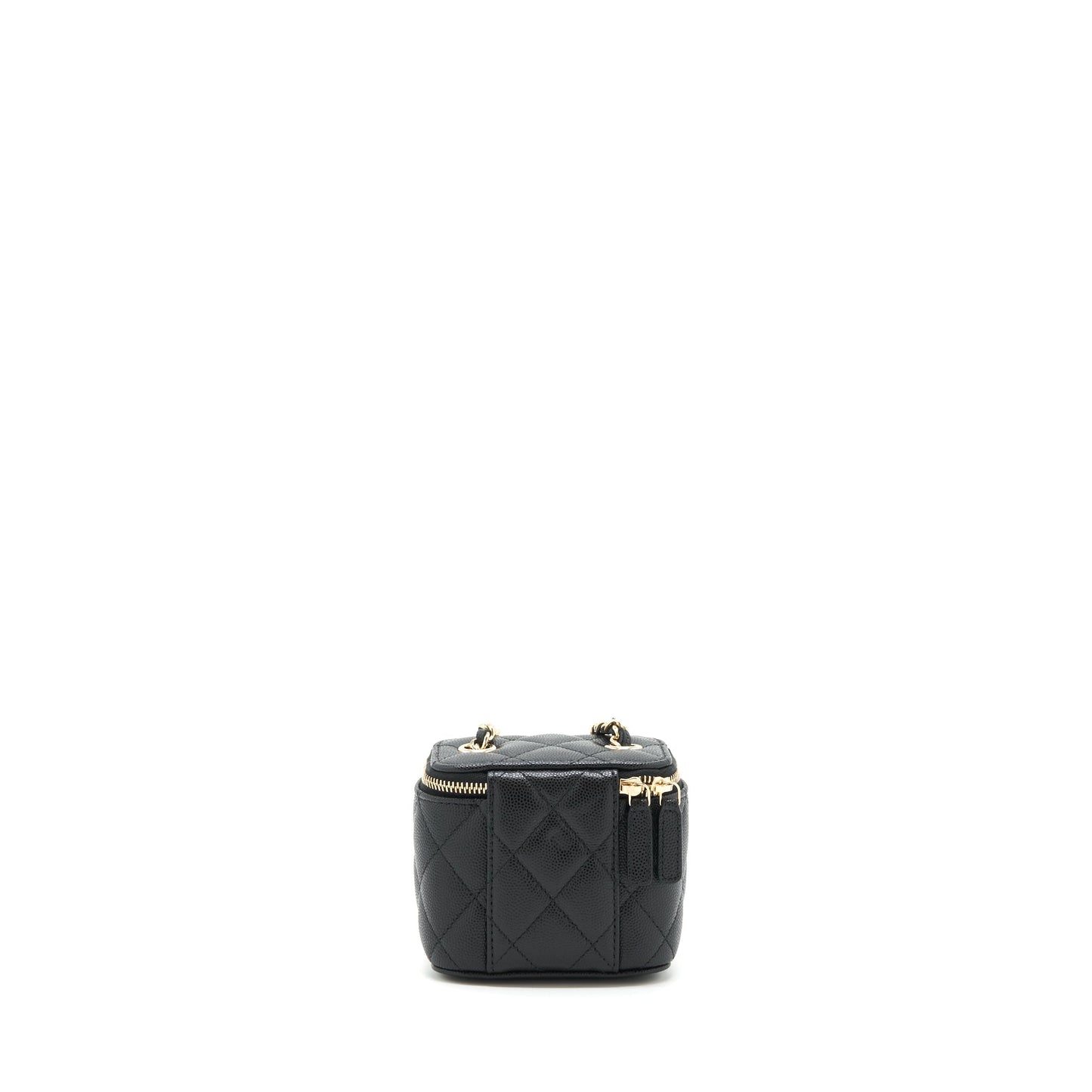 Chanel 22C Mini Vanity With Chain Caviar Black L