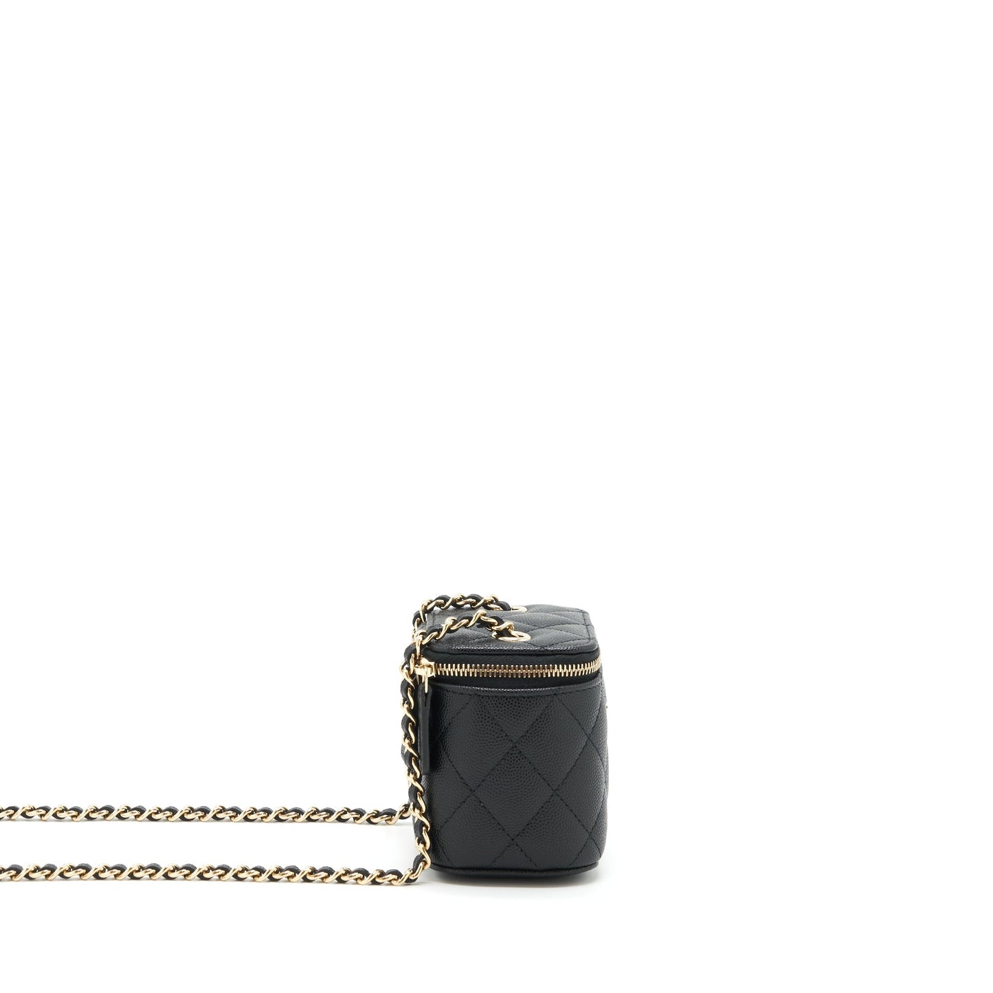 Chanel 22C Mini Vanity With Chain Caviar Black L