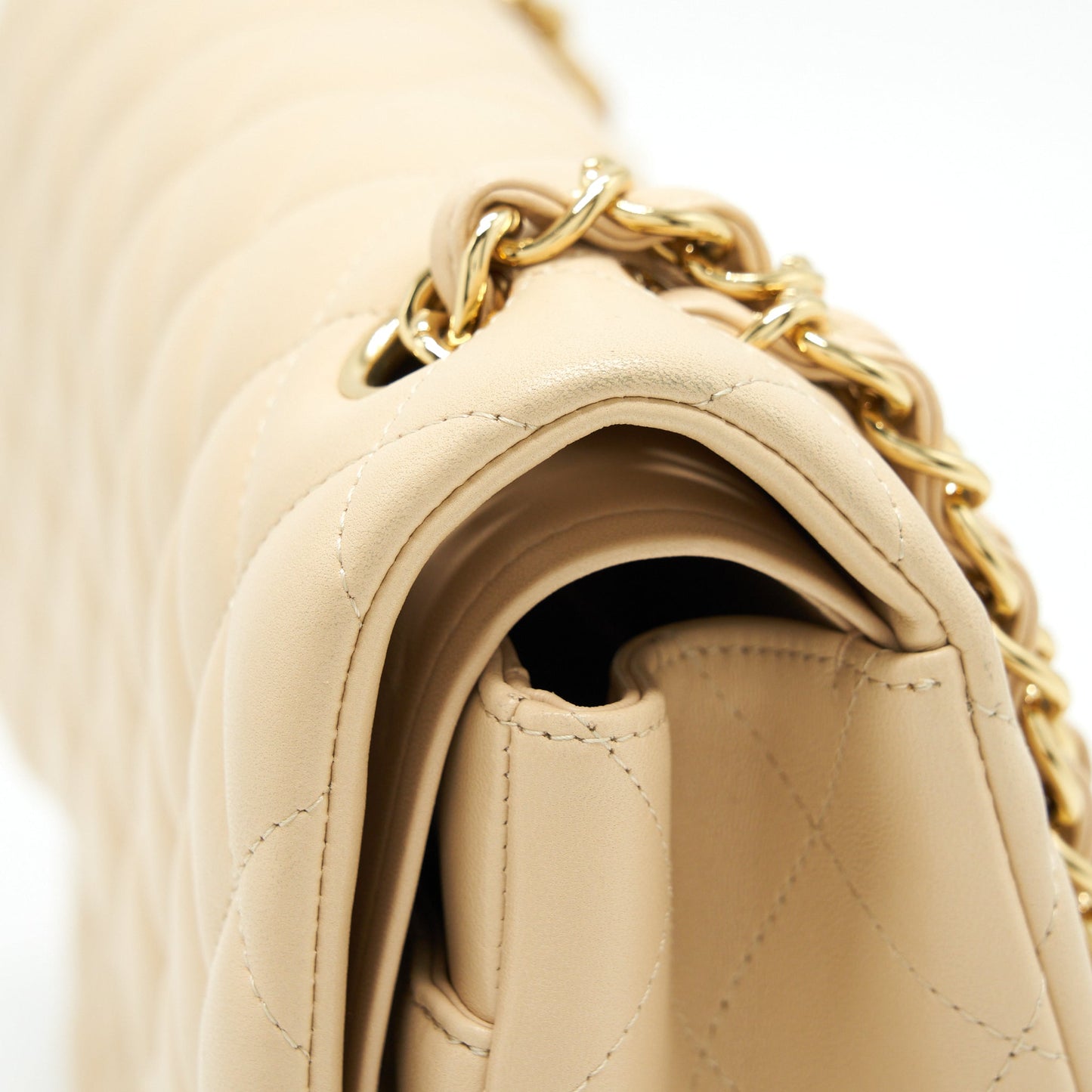 Chanel Jumbo Classic Double Flap Bag Lambskin Beige L