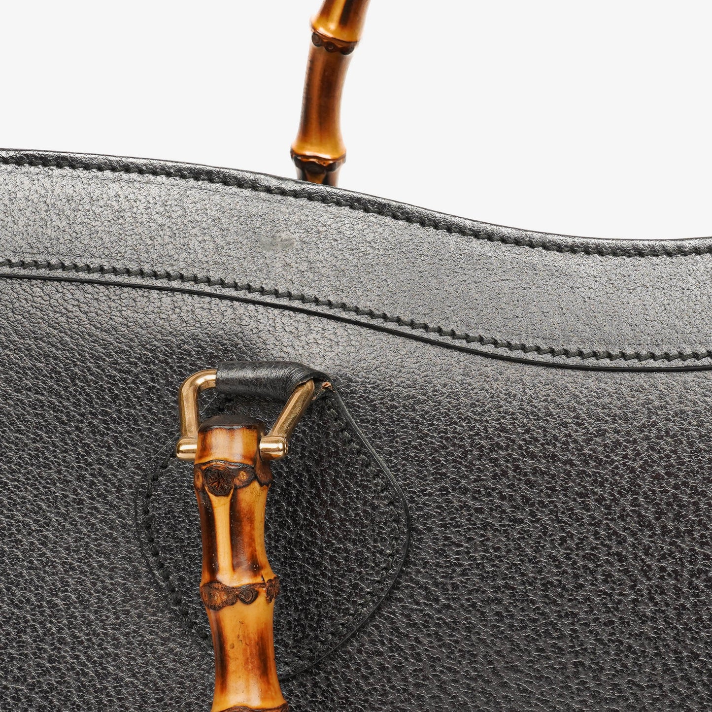 Gucci Vintage Diana Leather Bamboo Tote