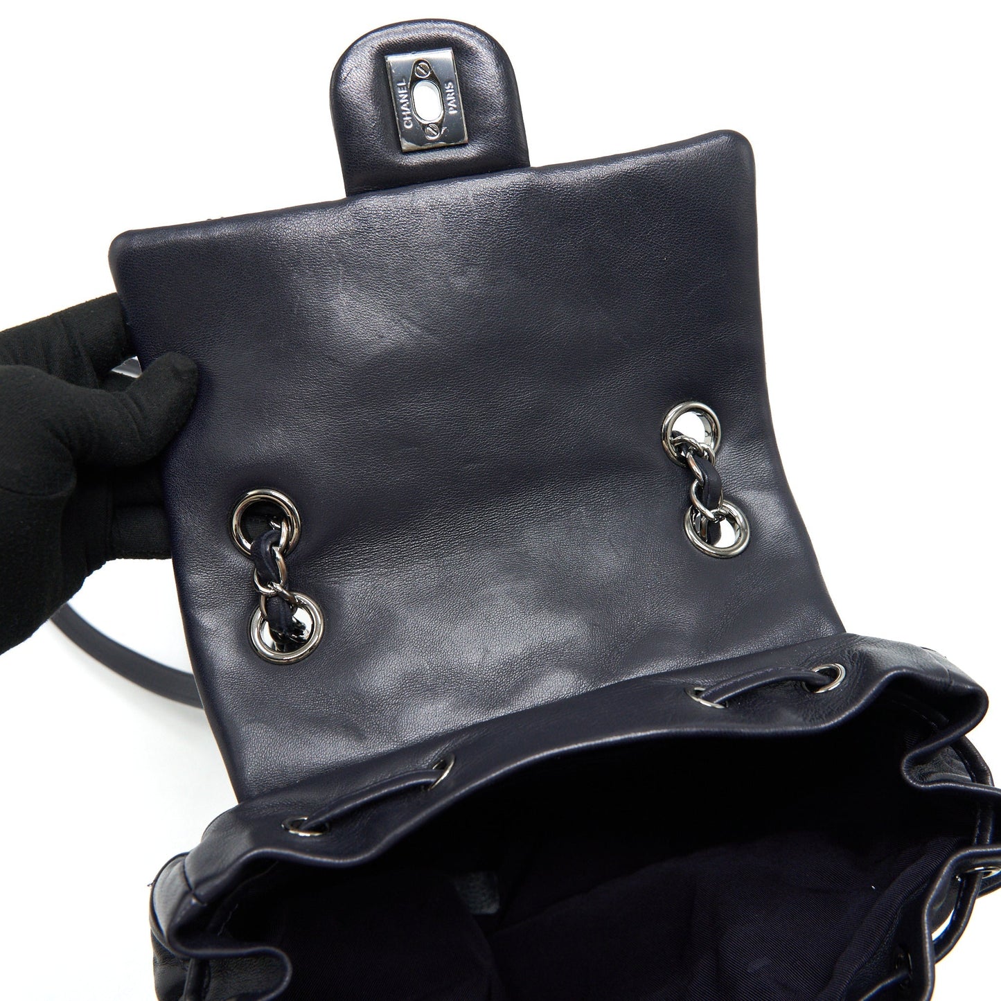 Chanel Quilted Urban Spirit Backpack Lambskin Black