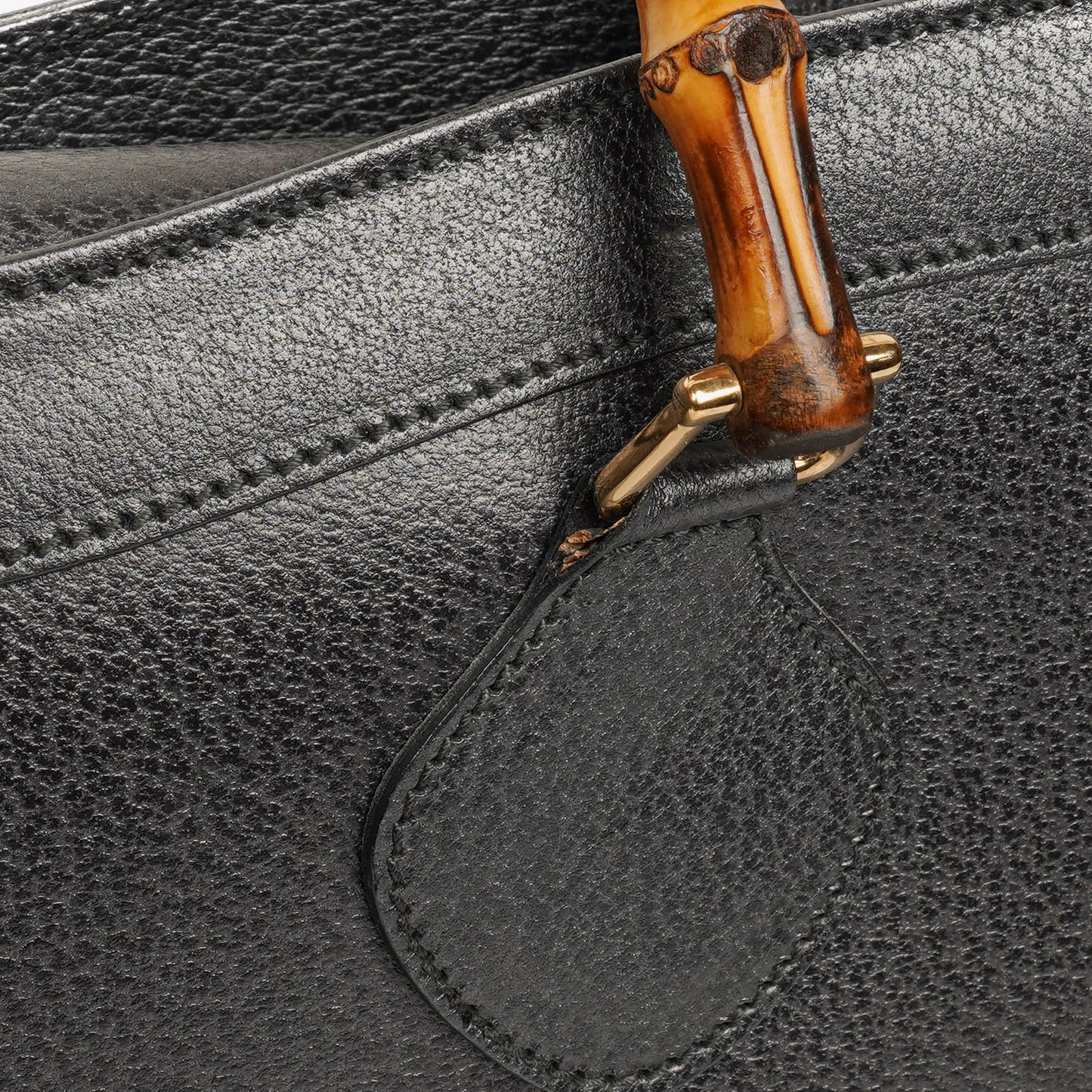 Gucci Vintage Diana Leather Bamboo Tote