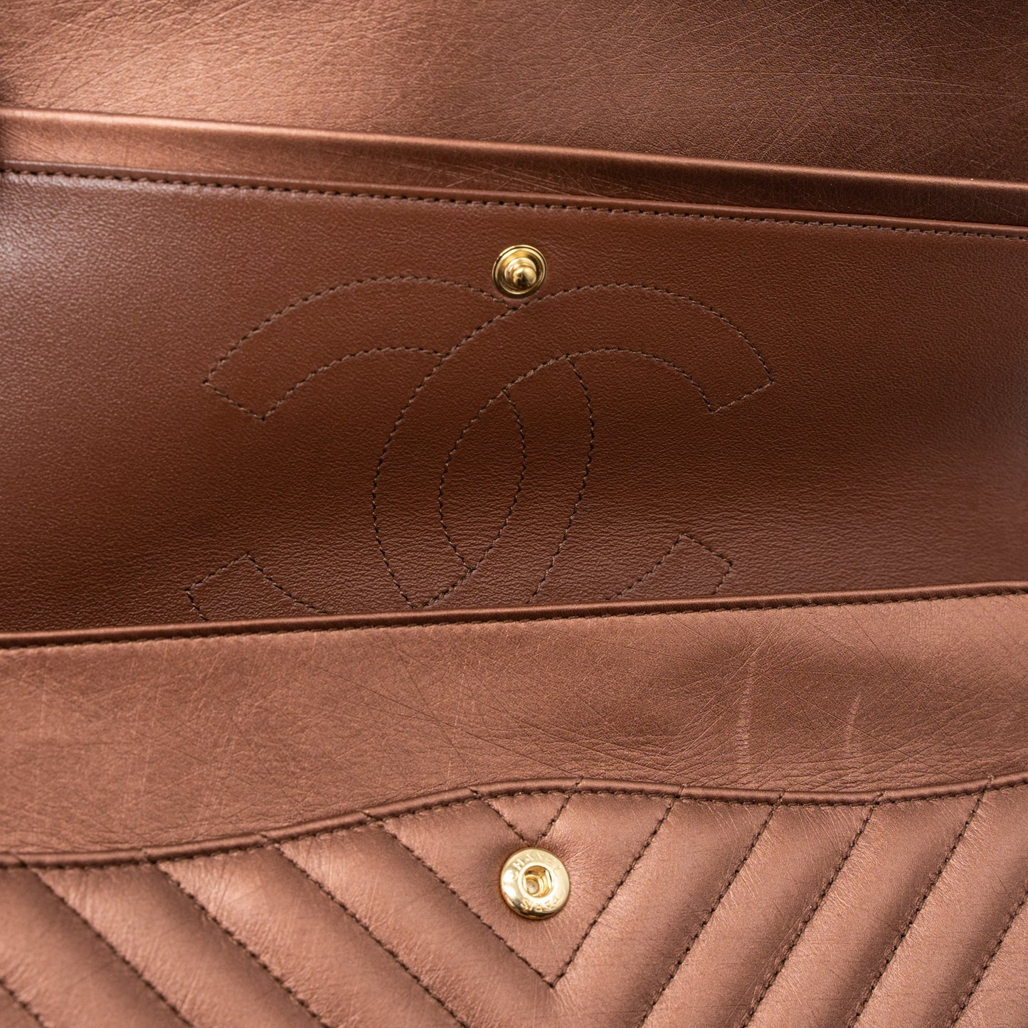 Chanel 2.55 226 Reissue Flap Bag Chevron Aged Calfskin Bronze Brushed