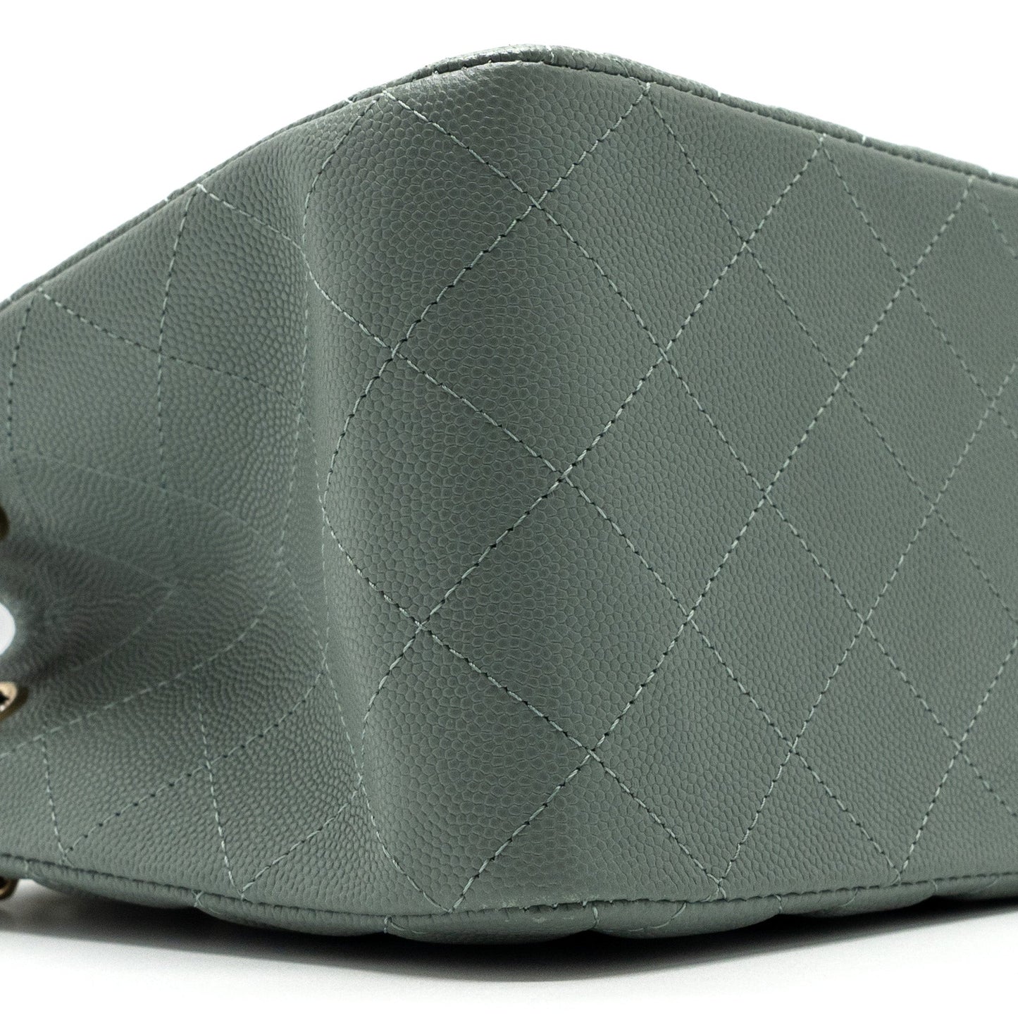 Chanel 23C mini bucket tote bag caviar light grey L (microchip)