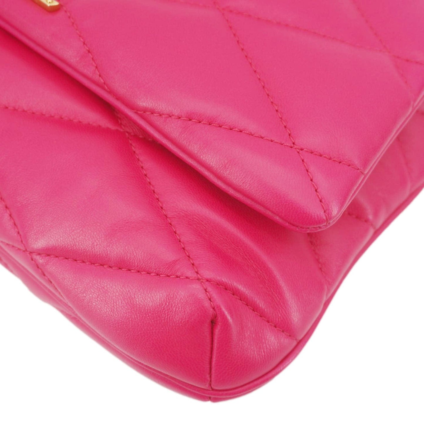 YVES SAINT LAURENT LE 57 Quilted Leather Hobo Bag Pink