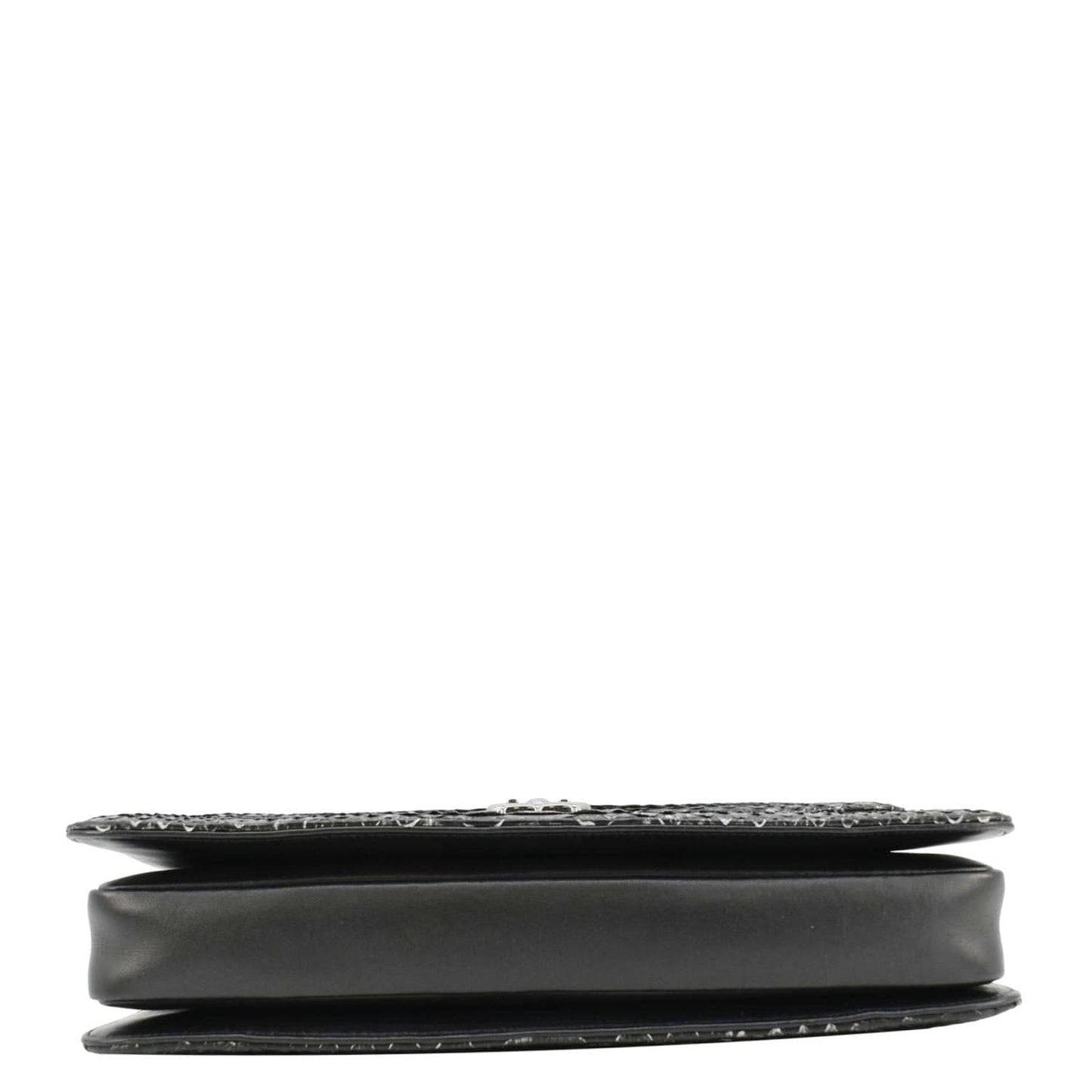 CHANEL Perfect Edge Large Flap Snakeskin Shoulder Bag Black