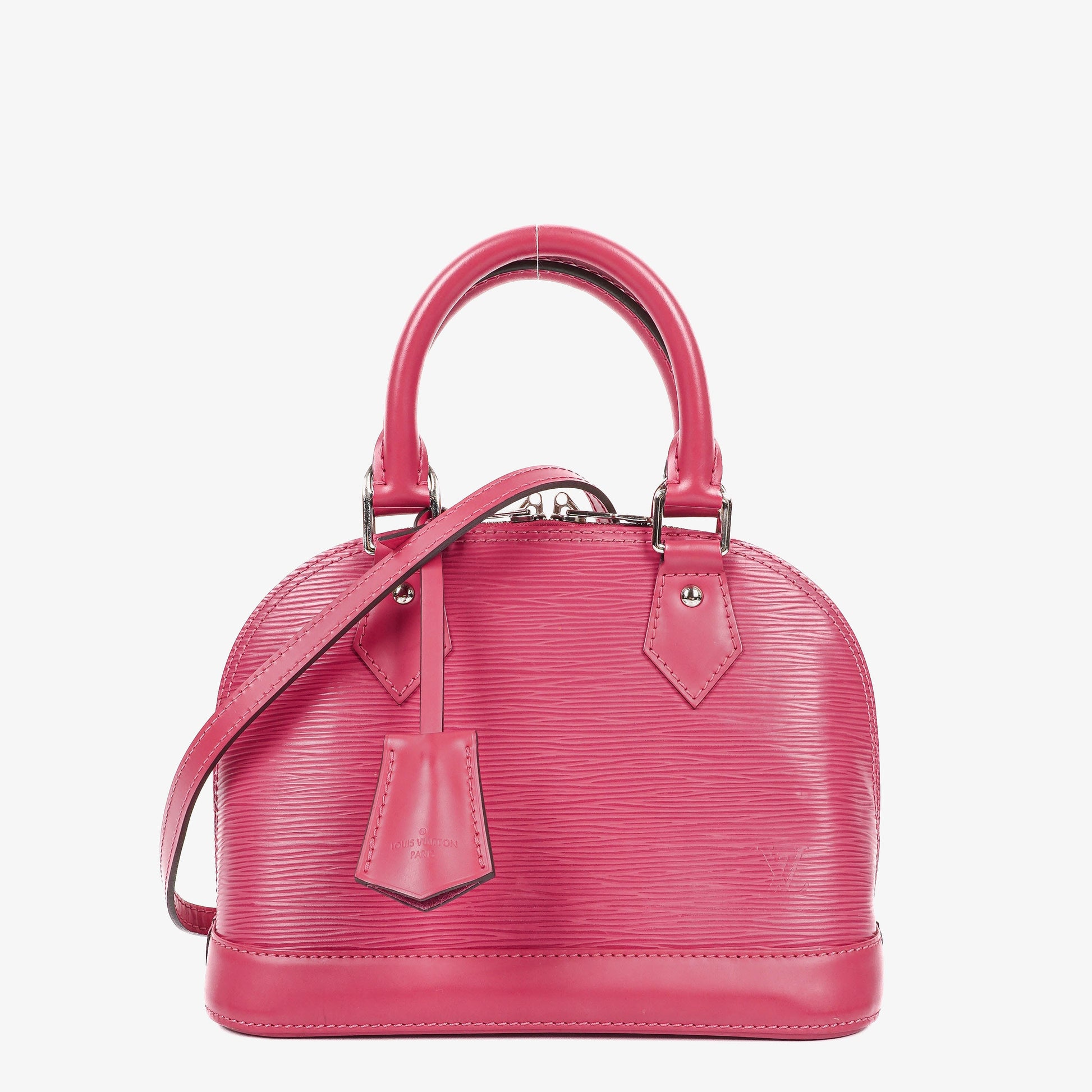 Authentic Louis Vuitton Alma BB Pivoine EPI Leather Handbag