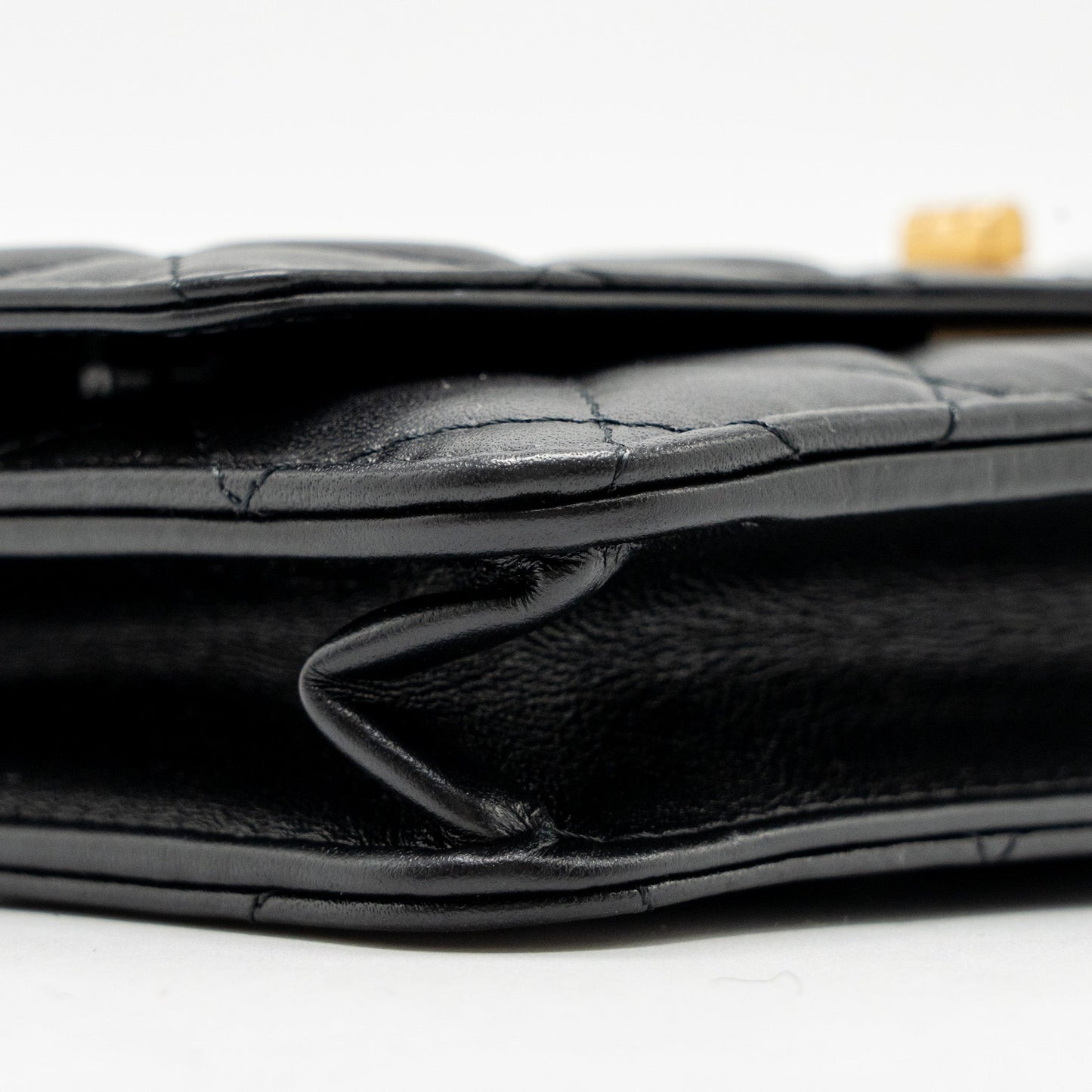 Chanel 2.55 Reissue Wallet on Chain Lambskin Black  (Microchip)