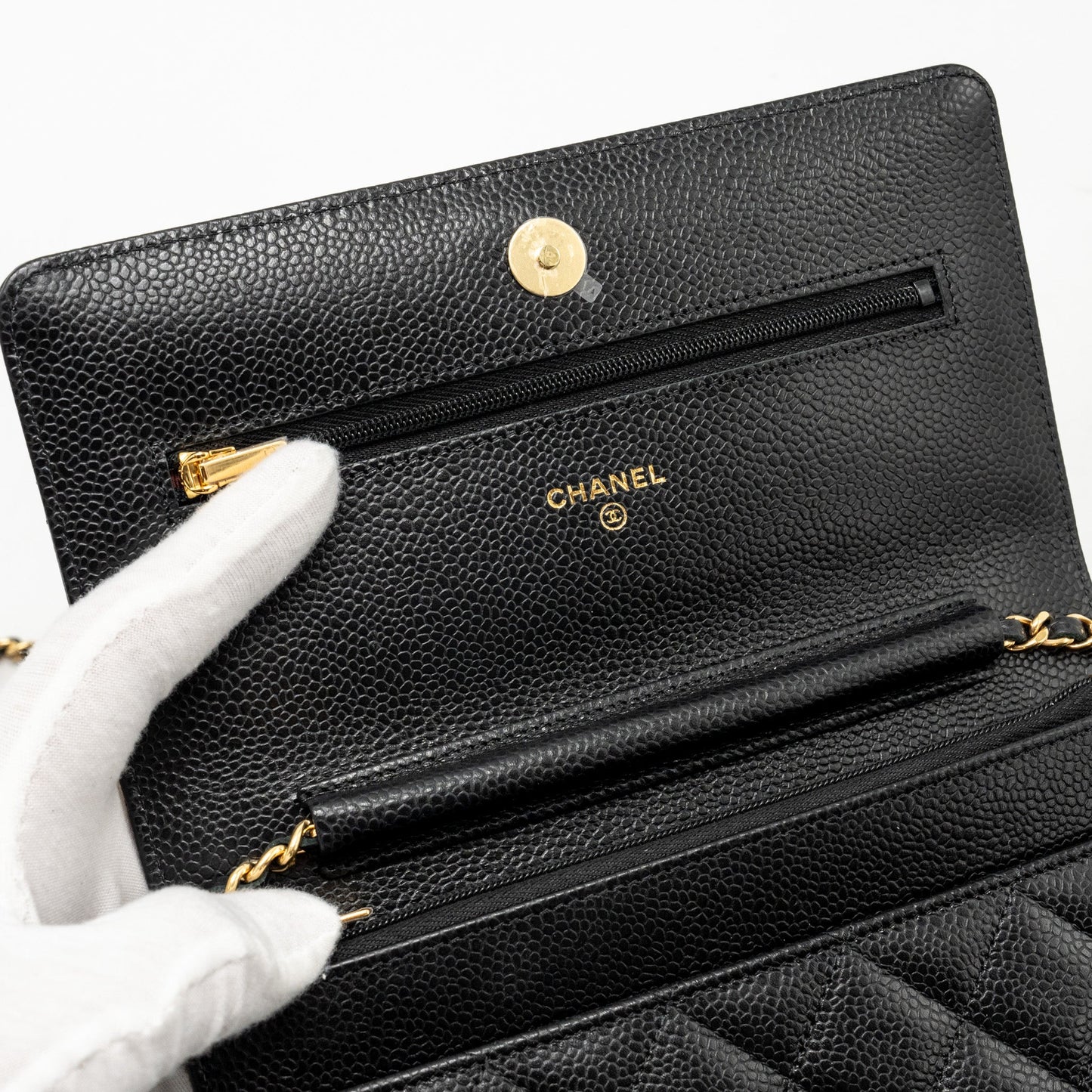 Chanel Classic Wallet on Chain Caviar Black (microchip)