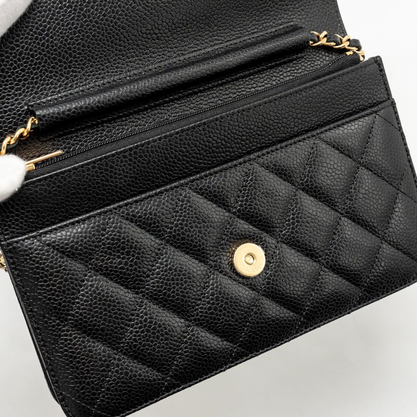 Chanel Classic Wallet on Chain Caviar Black (microchip)