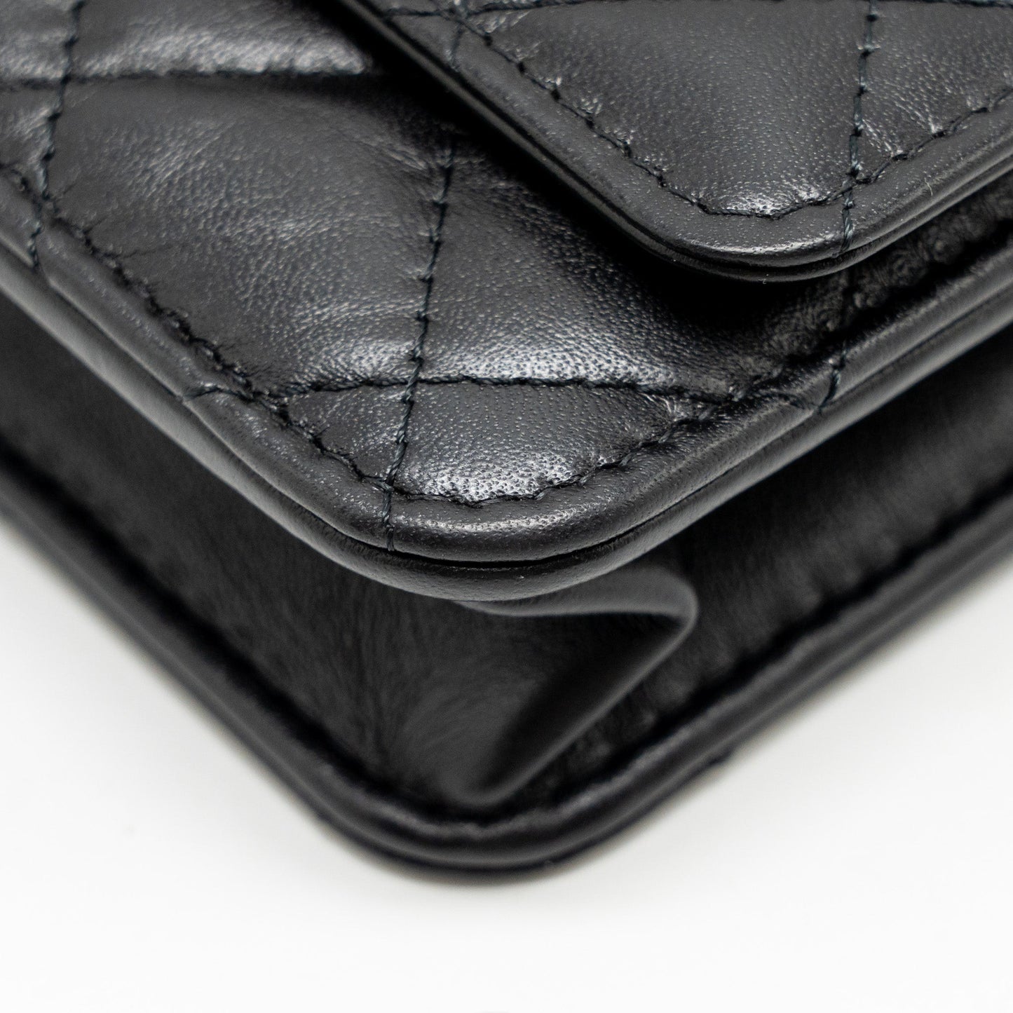 Chanel 2.55 Reissue Wallet on Chain Lambskin Black  (Microchip)