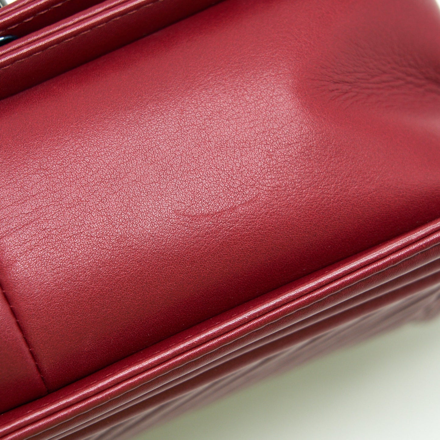 Chanel Medium Chevron Boy Chanel Bag Limited Edition dark red