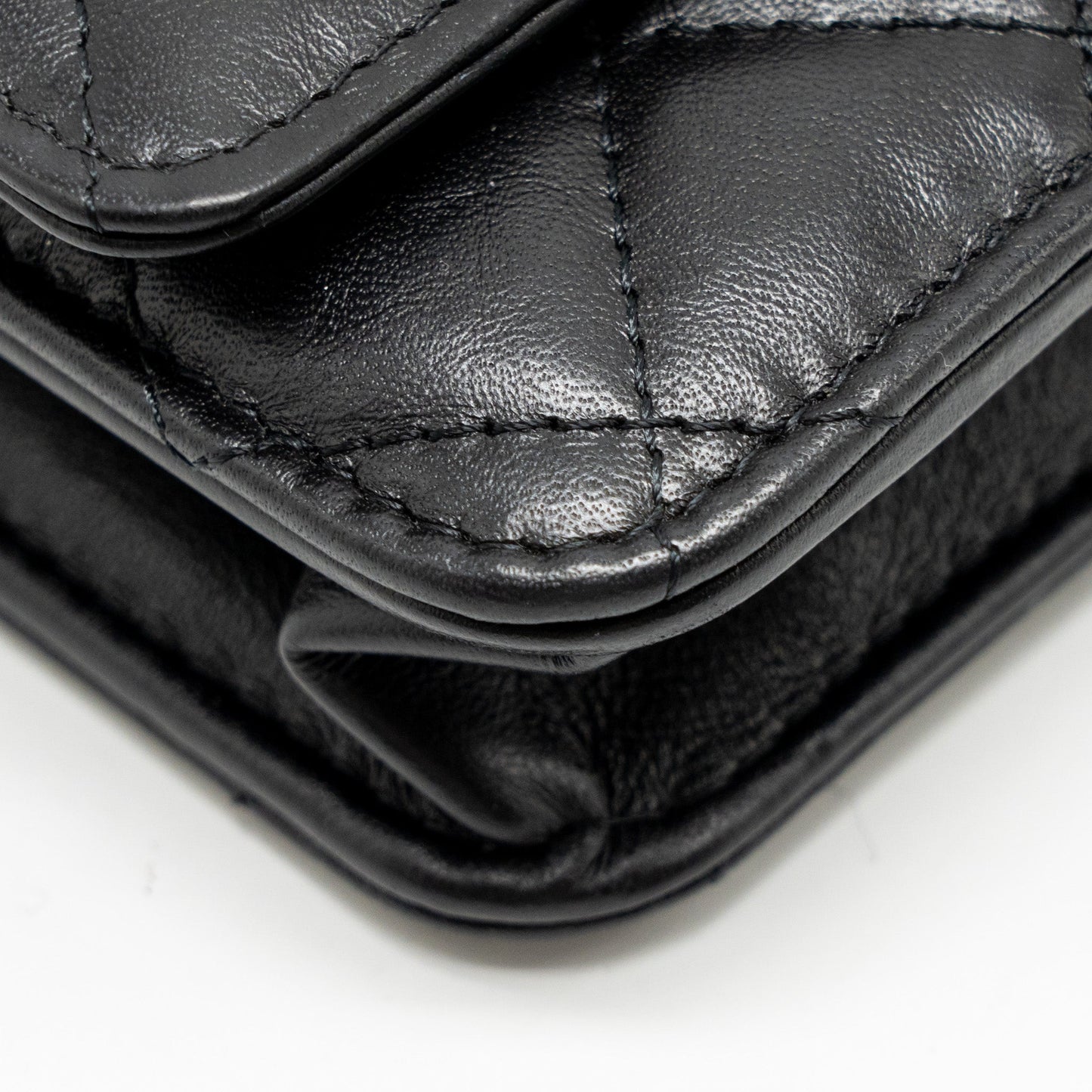 Chanel 2.55 Reissue Wallet on Chain Lambskin Black  (Microchip)