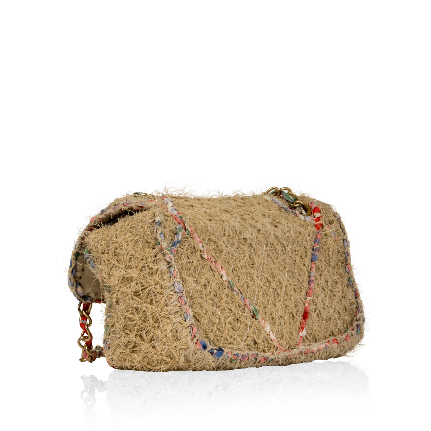 Chanel Straw Classic Flap Bag