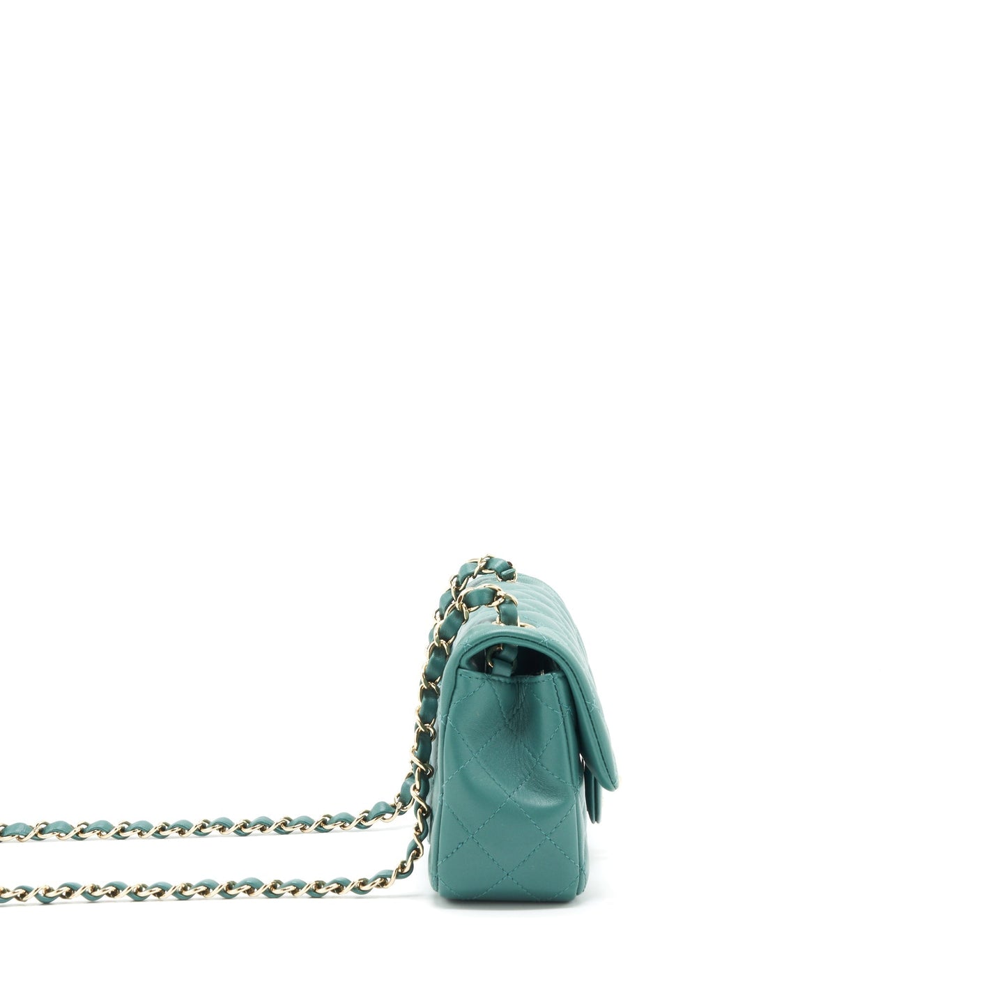 Chanel 21A Mini Rectangular Flap Bag Lambskin Light green L