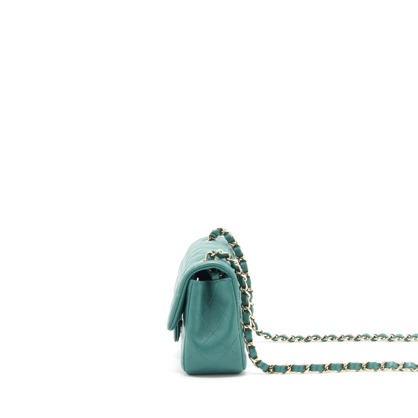 Chanel 21A Mini Rectangular Flap Bag Lambskin Light green L