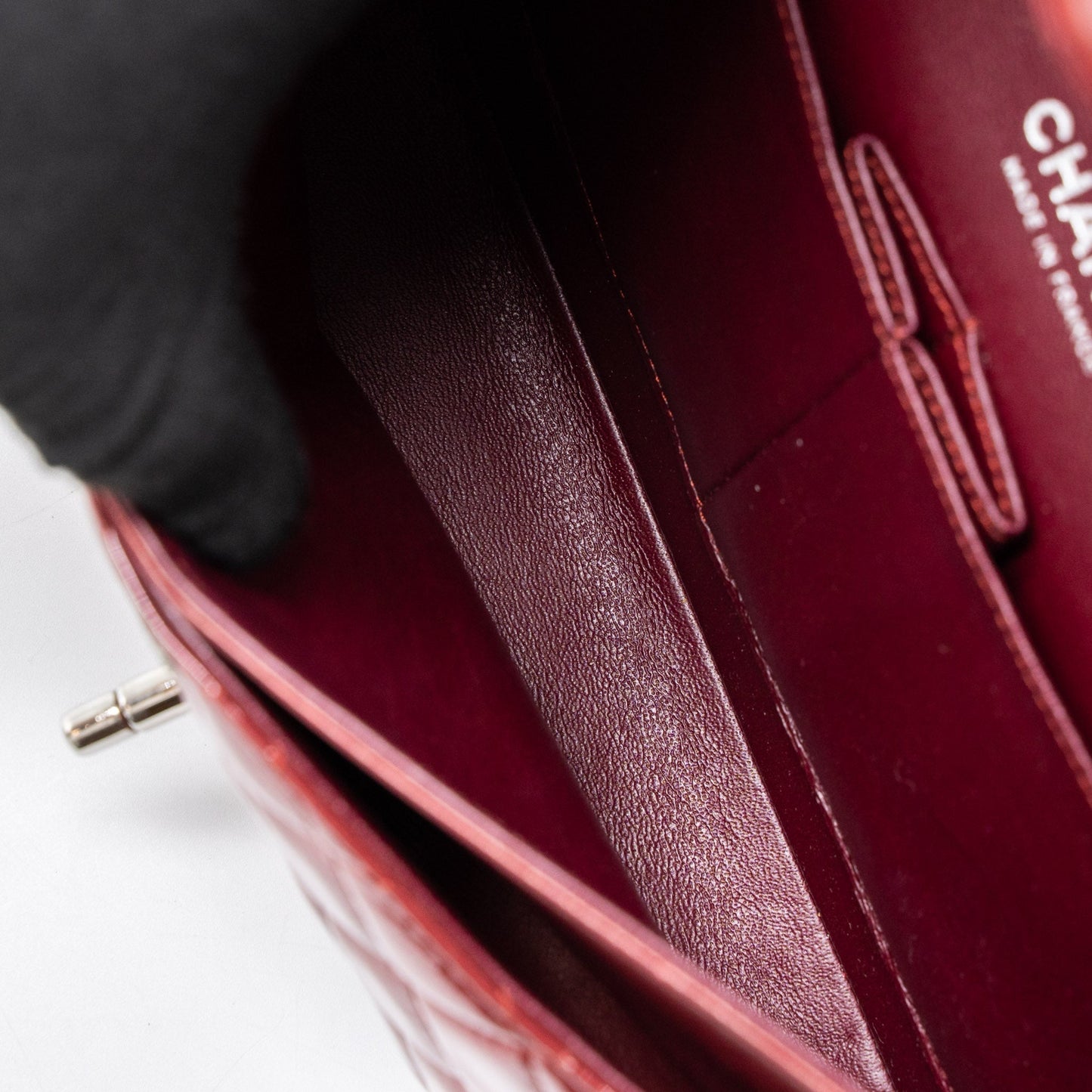 Chanel Medium Classic Double Flap Bag Patent Red