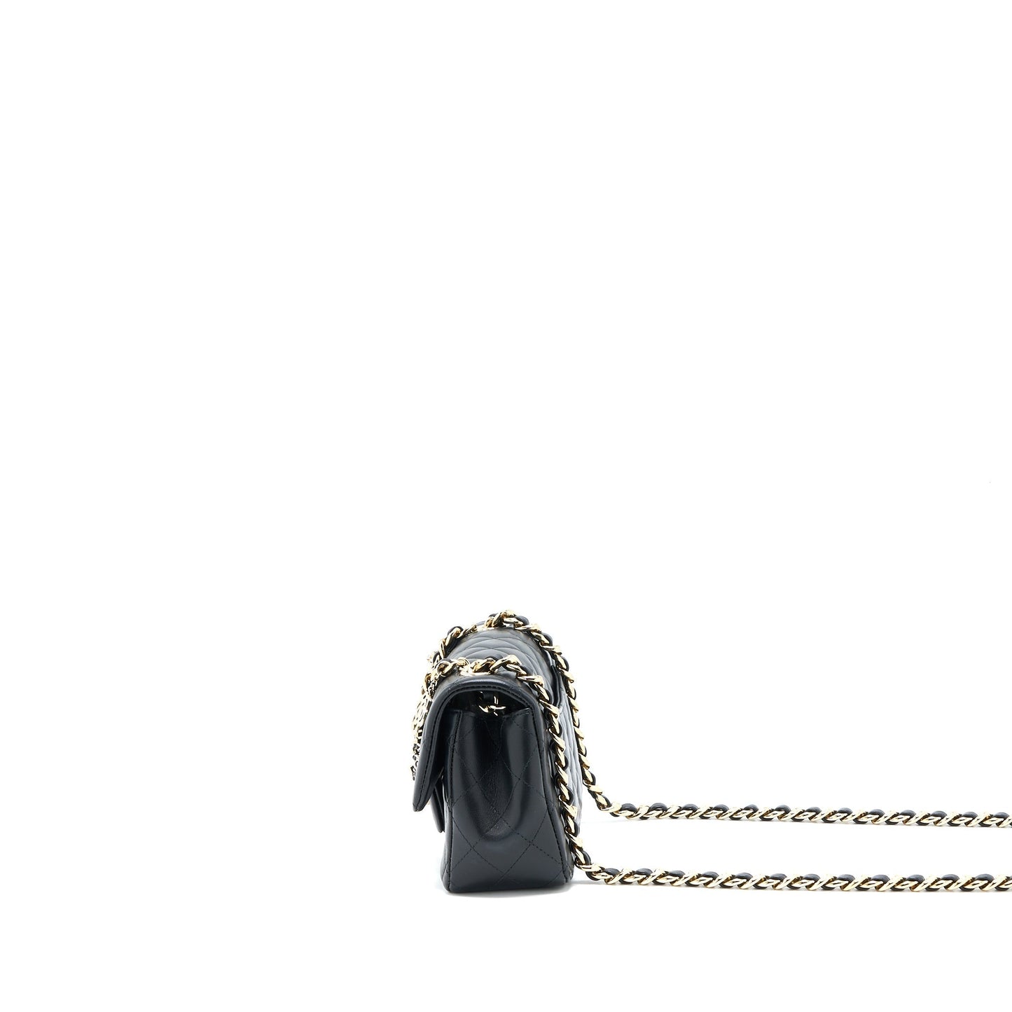 Chanel Mini Rectangular with Coco Bag Charm Limited Edition Lambskin Black L
