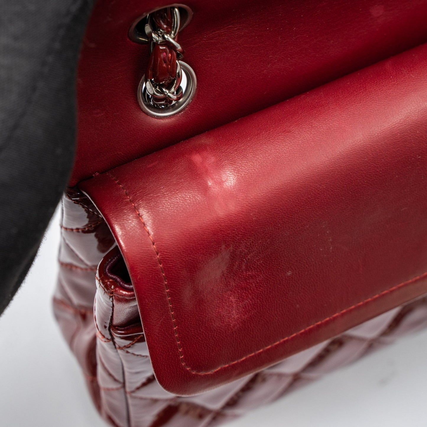 Chanel Medium Classic Double Flap Bag Patent Red