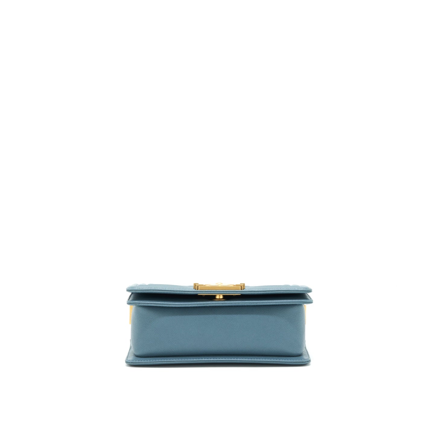 Chanel Small Boy Bag Caviar Greyish Blue Brushed