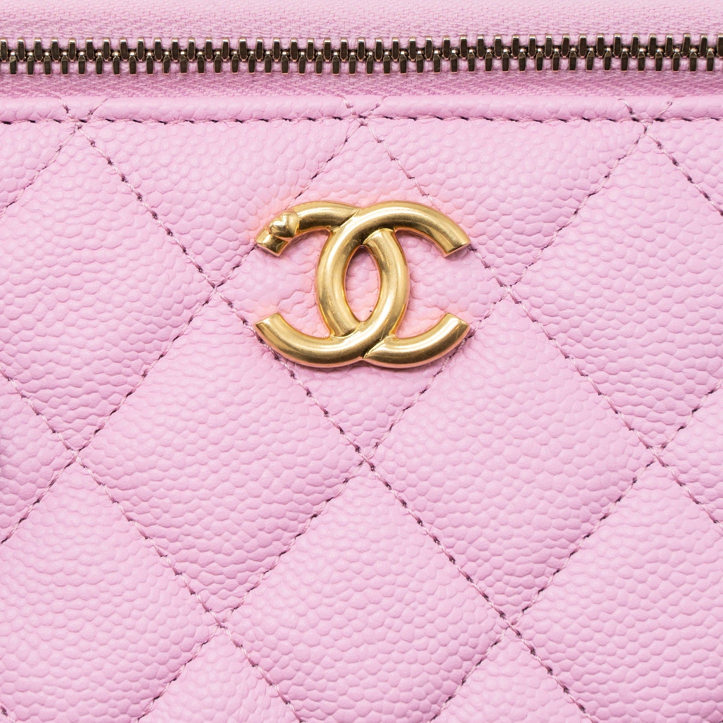 Chanel 23P Coco Love Long Vanity with Chain Caviar Pink  (Microchip)