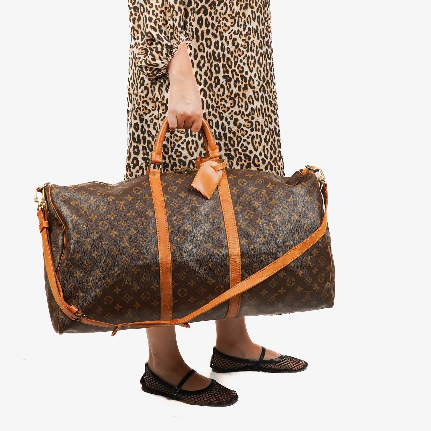 Louis Vuitton Keepall 60 Bandoulière Monogram Canvas Travel Bag