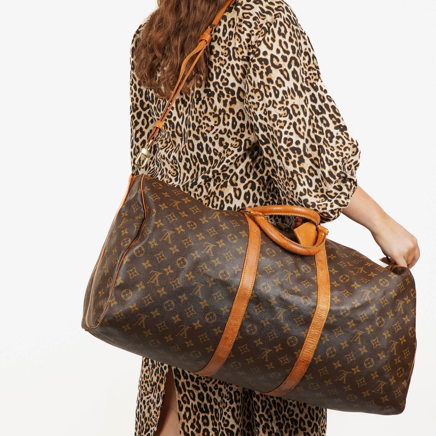 Louis Vuitton Keepall 60 Bandoulière Monogram Canvas Travel Bag