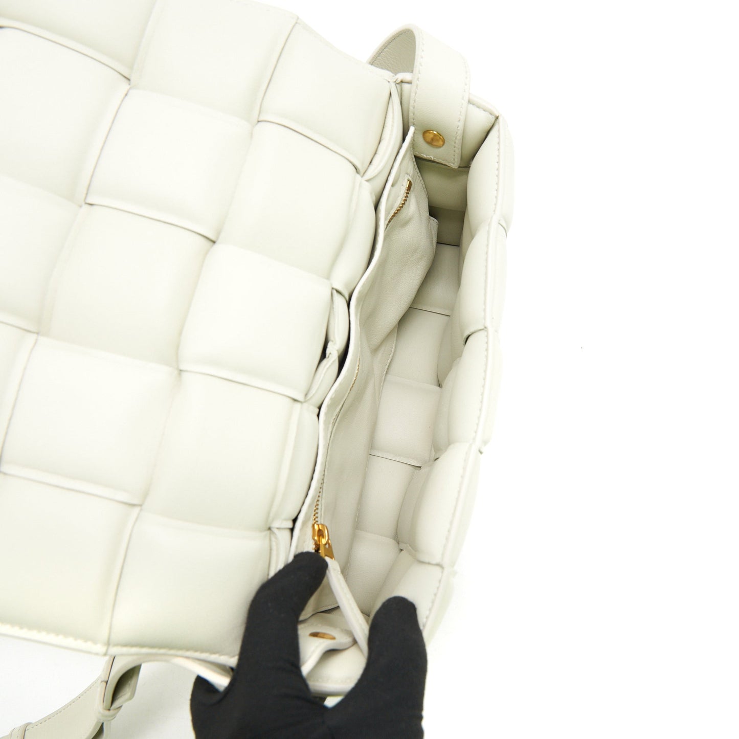 bottega Veneta Padded Cassette Chalk