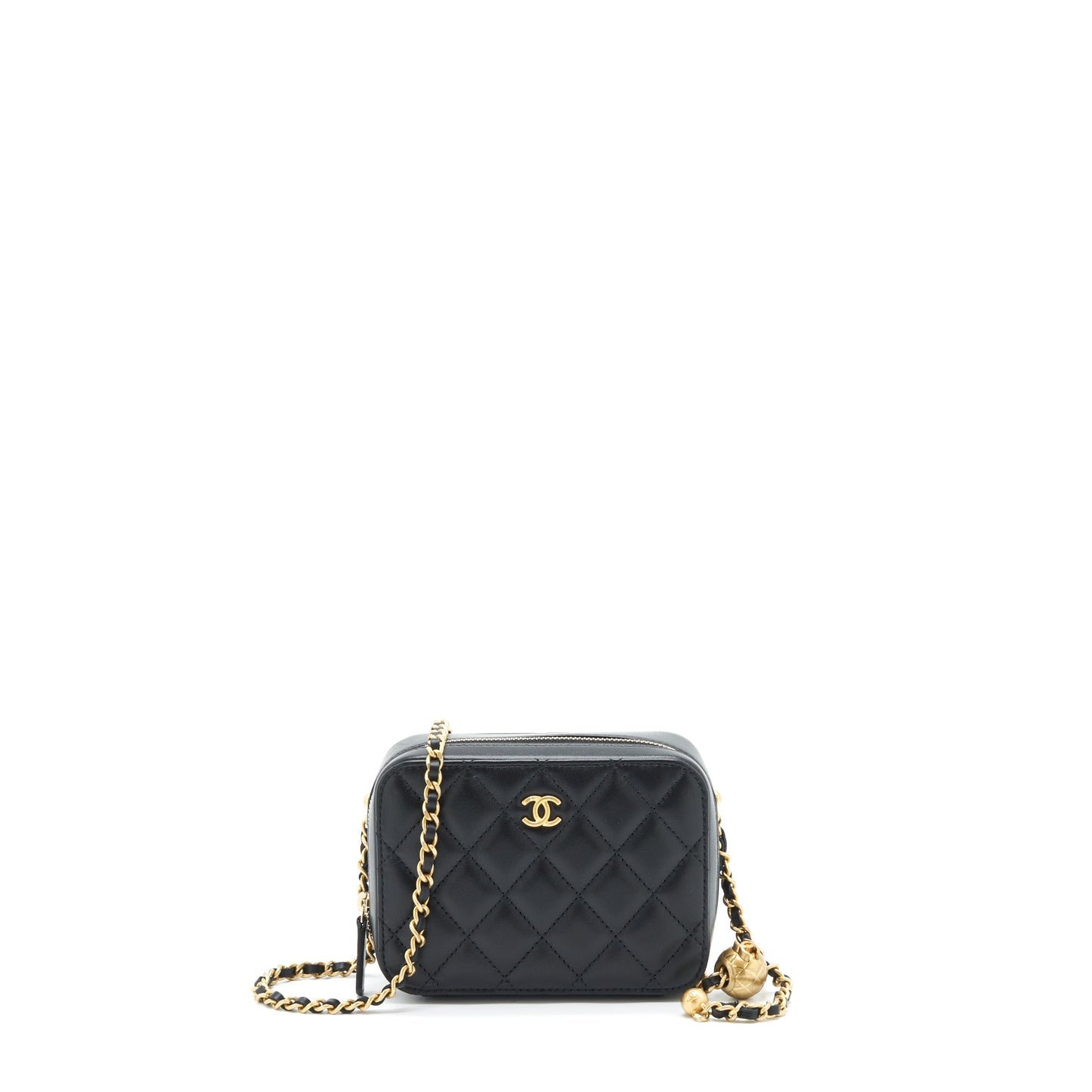 Chanel Pearl Crush Camera Bag Lambskin Black