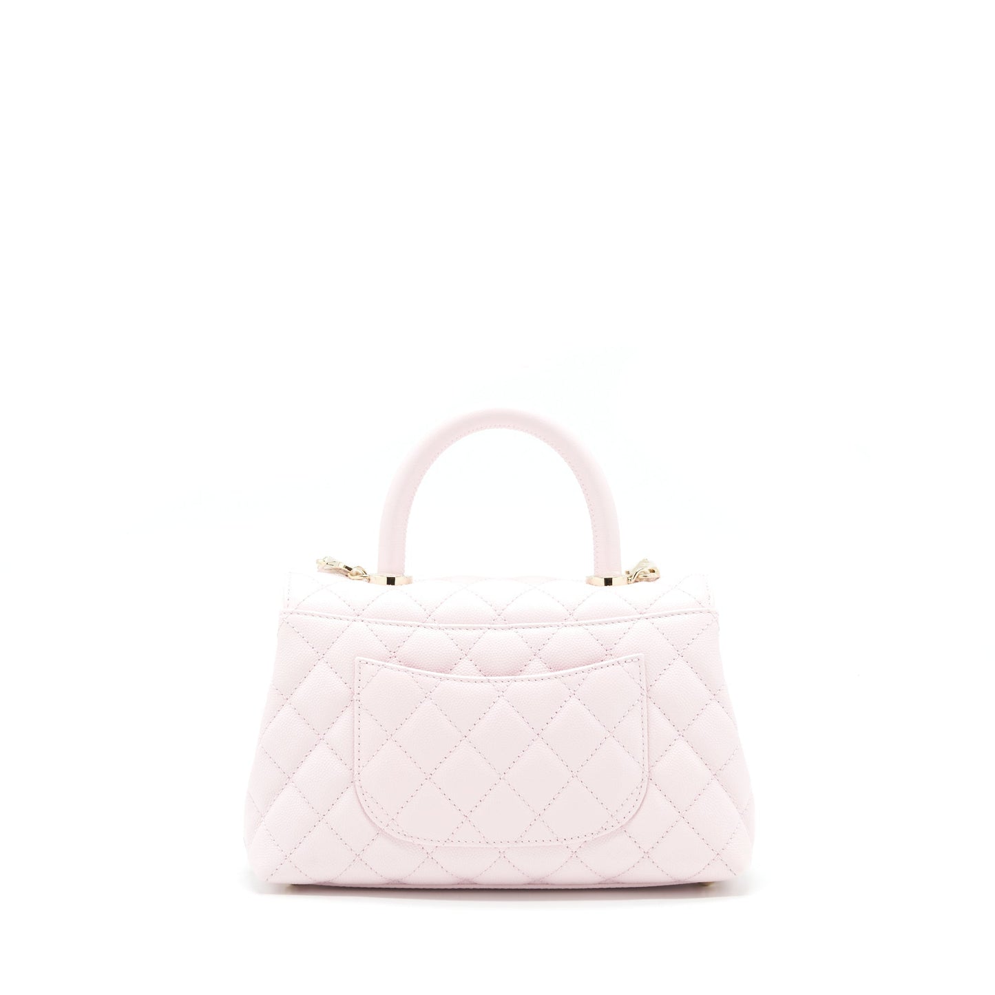 Chanel 22P Small Coco Handle Caviar Light Pink L