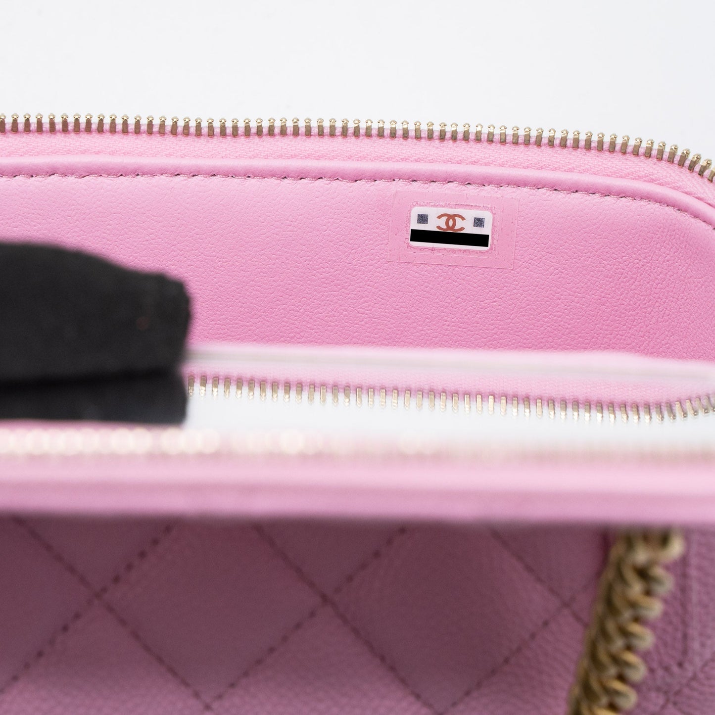 Chanel 23P Coco Love Long Vanity with Chain Caviar Pink  (Microchip)