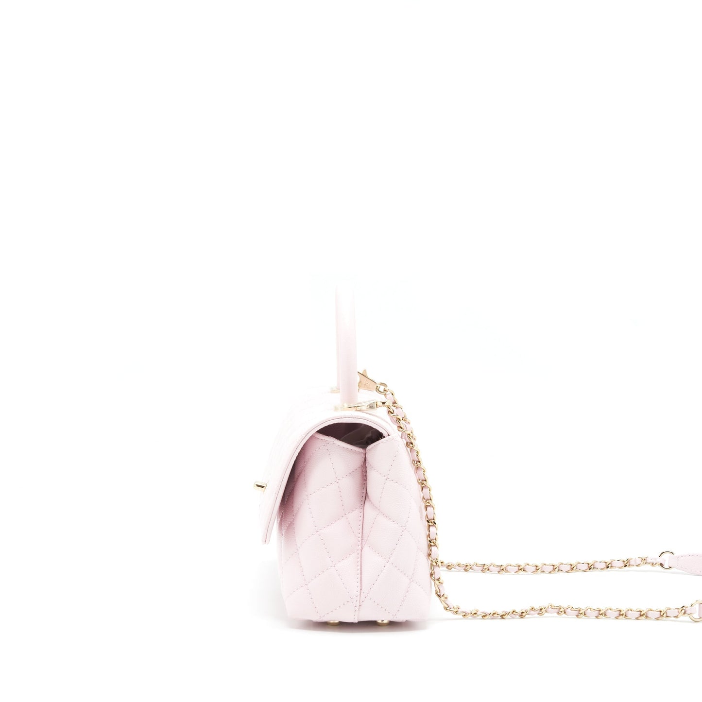 Chanel 22P Small Coco Handle Caviar Light Pink L