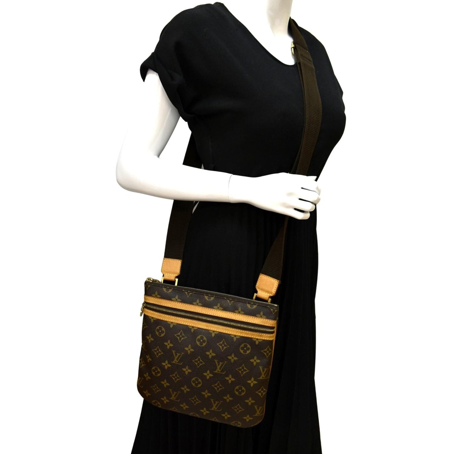 LOUIS VUITTON Bosphore Pochette Monogram Canvas Shoulder Bag Brown (35004 - SYB  )