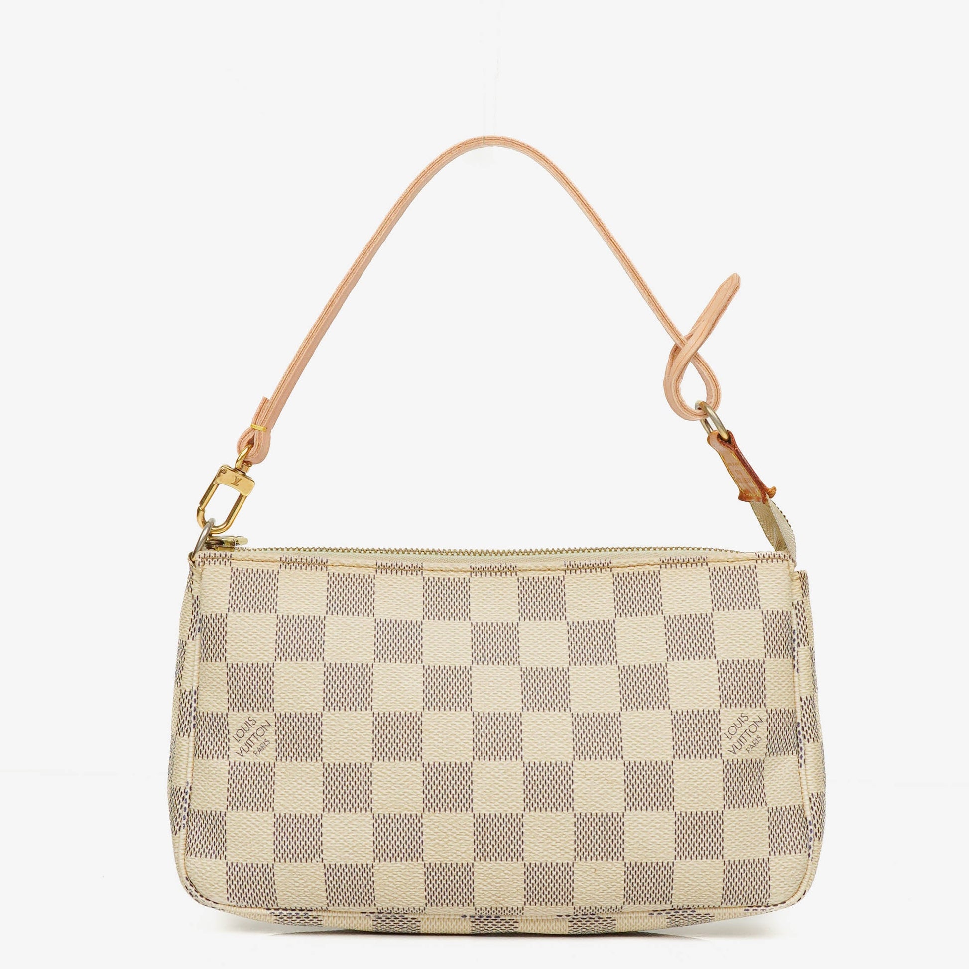 Louis Vuitton Pochette Accessoires Damier Azur Clutch Handbag