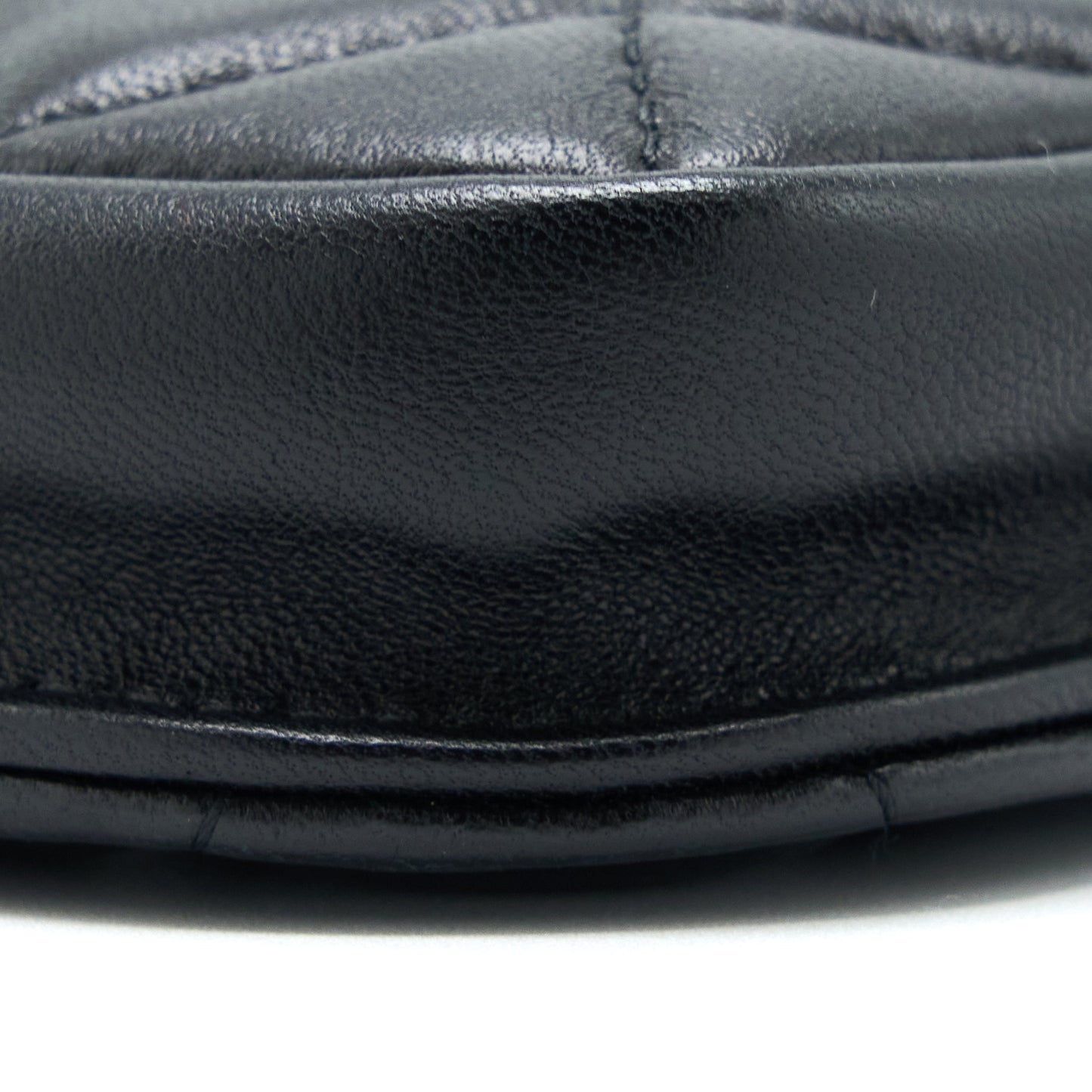 Chanel Flap Phone Pouch with Chain Black Lambskin