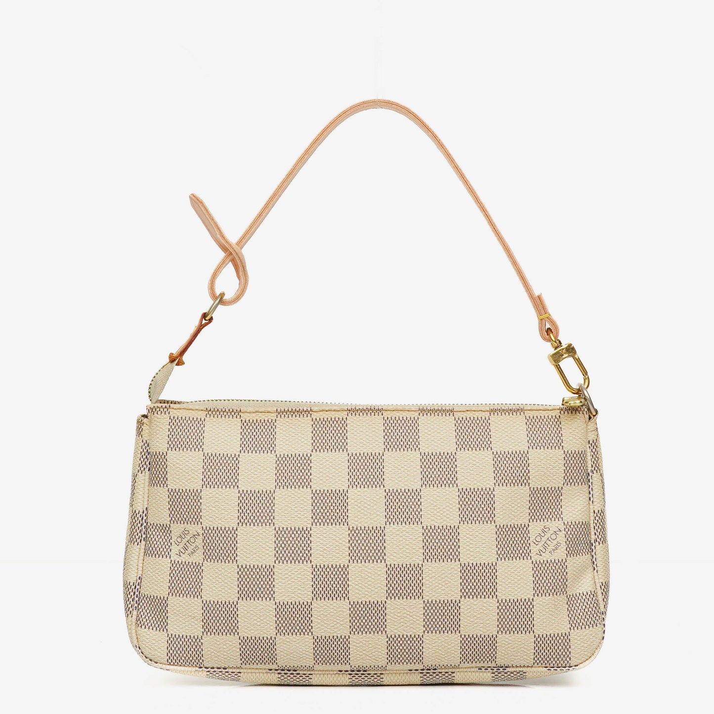Louis Vuitton Pochette Accessoires Damier Azur Clutch Handbag