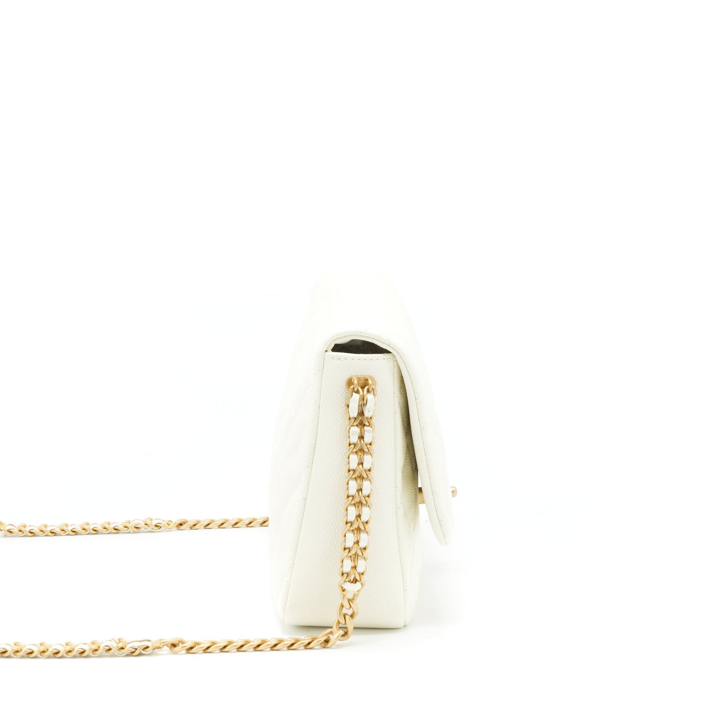 Chanel 22S Melody Medium Flap Bag Caviar White  (Microchip)