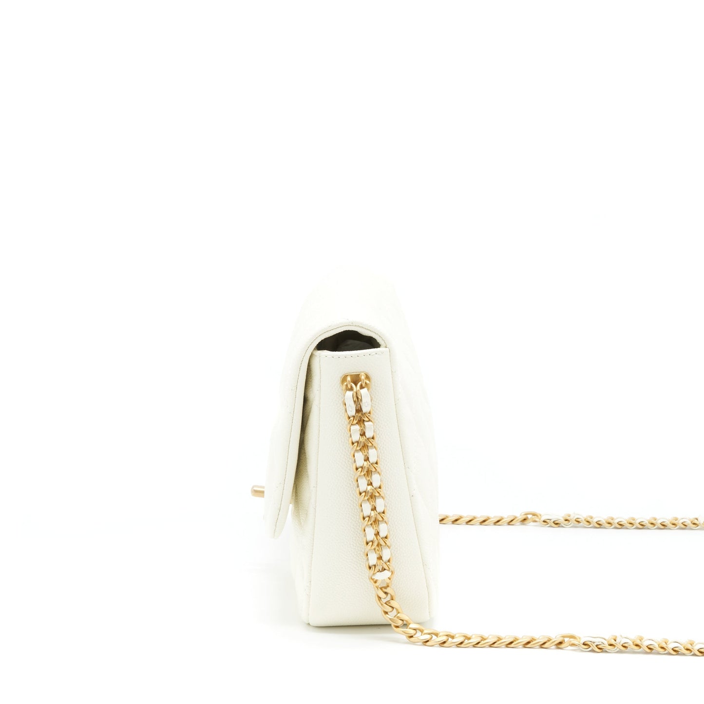 Chanel 22S Melody Medium Flap Bag Caviar White  (Microchip)